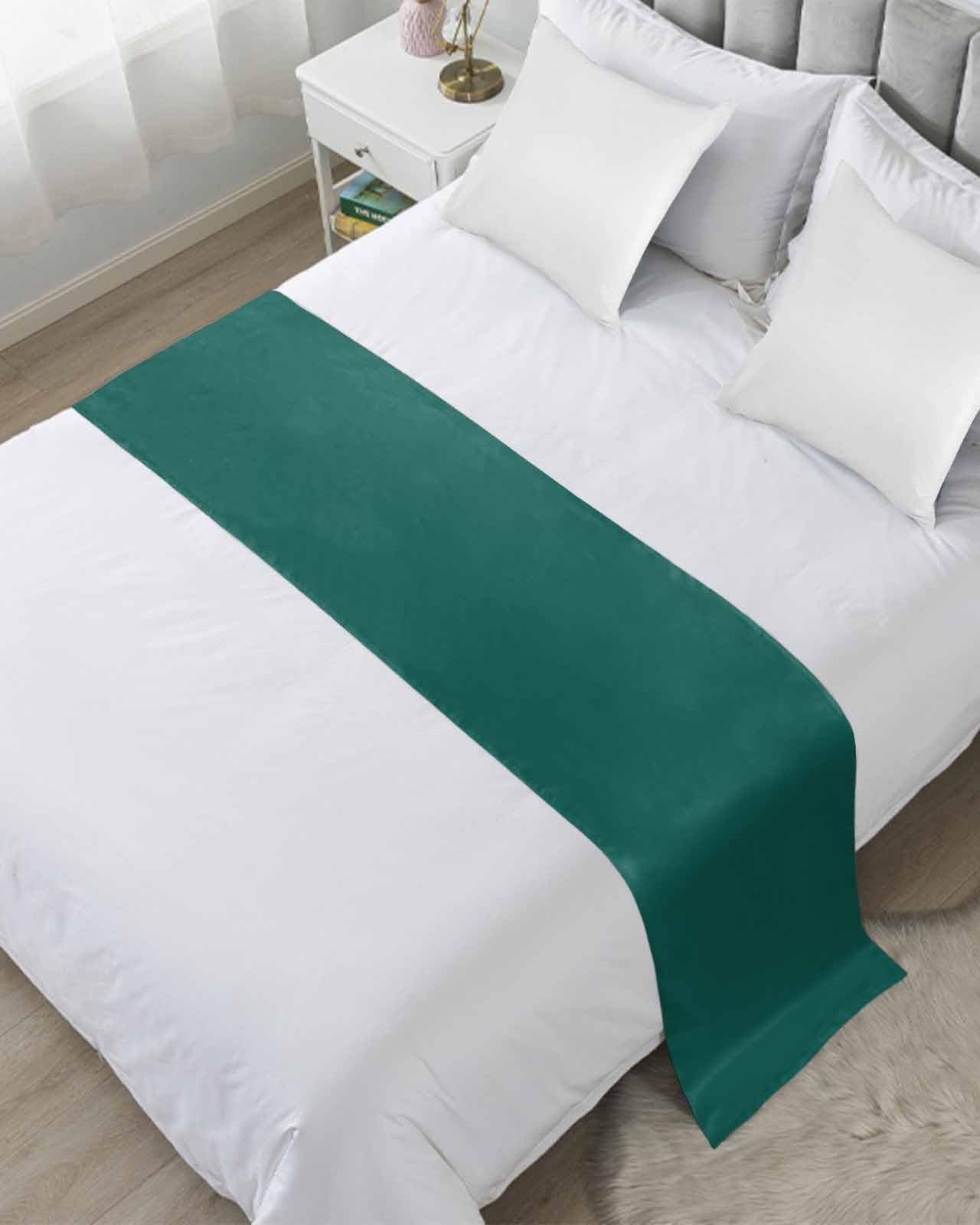 DecorLovee Ivory White Bed Runners for Queen Size Bed, Modern Decorative Bed Throws for Foot of Bed, Farmhouse Pure Ivory White Bed Runner Sofa Throw Bedding Scarf Protector Slipcover for Bedroom