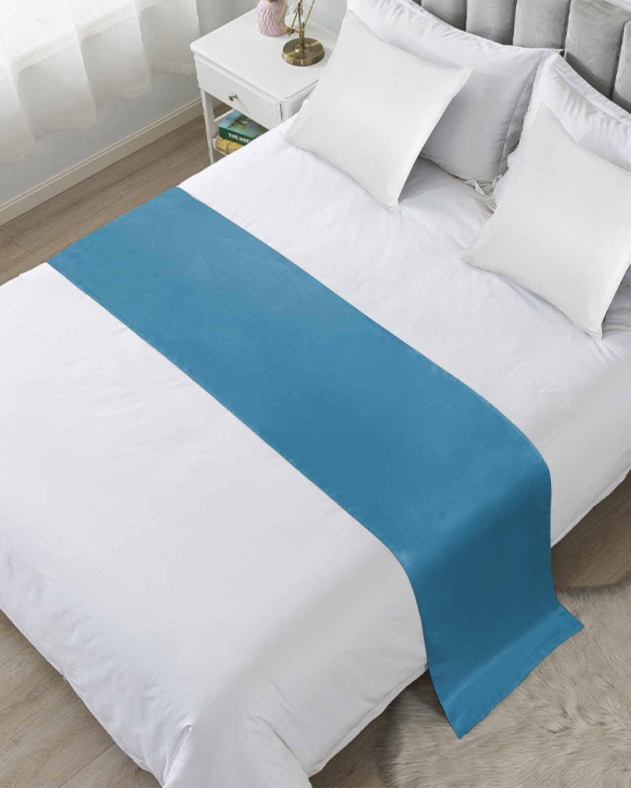DecorLovee Ivory White Bed Runners for Queen Size Bed, Modern Decorative Bed Throws for Foot of Bed, Farmhouse Pure Ivory White Bed Runner Sofa Throw Bedding Scarf Protector Slipcover for Bedroom