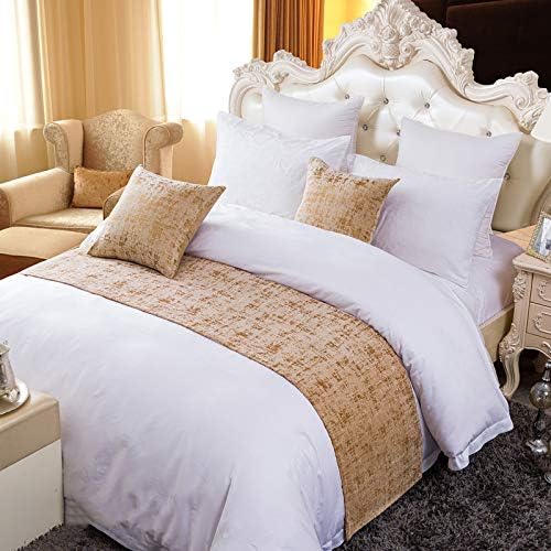 Twelve Gold Bed Runner Scarf Single Bed Scarfs Chenille Bed Decorative for Bedroom Hotel Bedroom