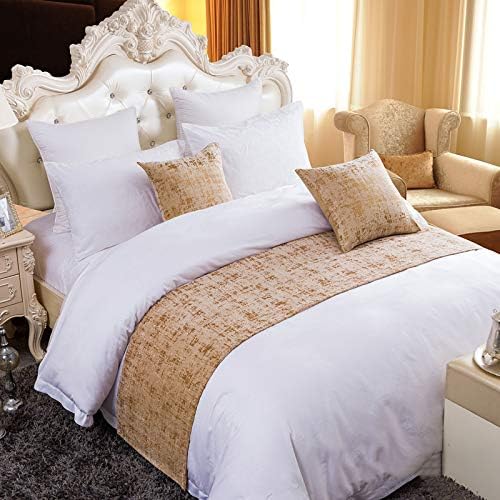 Twelve Gold Bed Runner Scarf Single Bed Scarfs Chenille Bed Decorative for Bedroom Hotel Bedroom