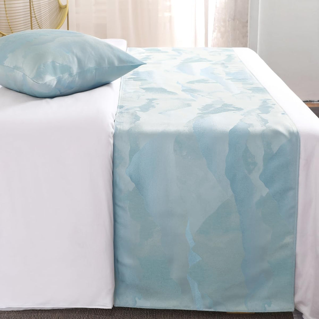 AMBERIS Bed Runners & Scarves, Modern Style Bed Scarf No Fading Soft (Pillowcases Sold Separately)