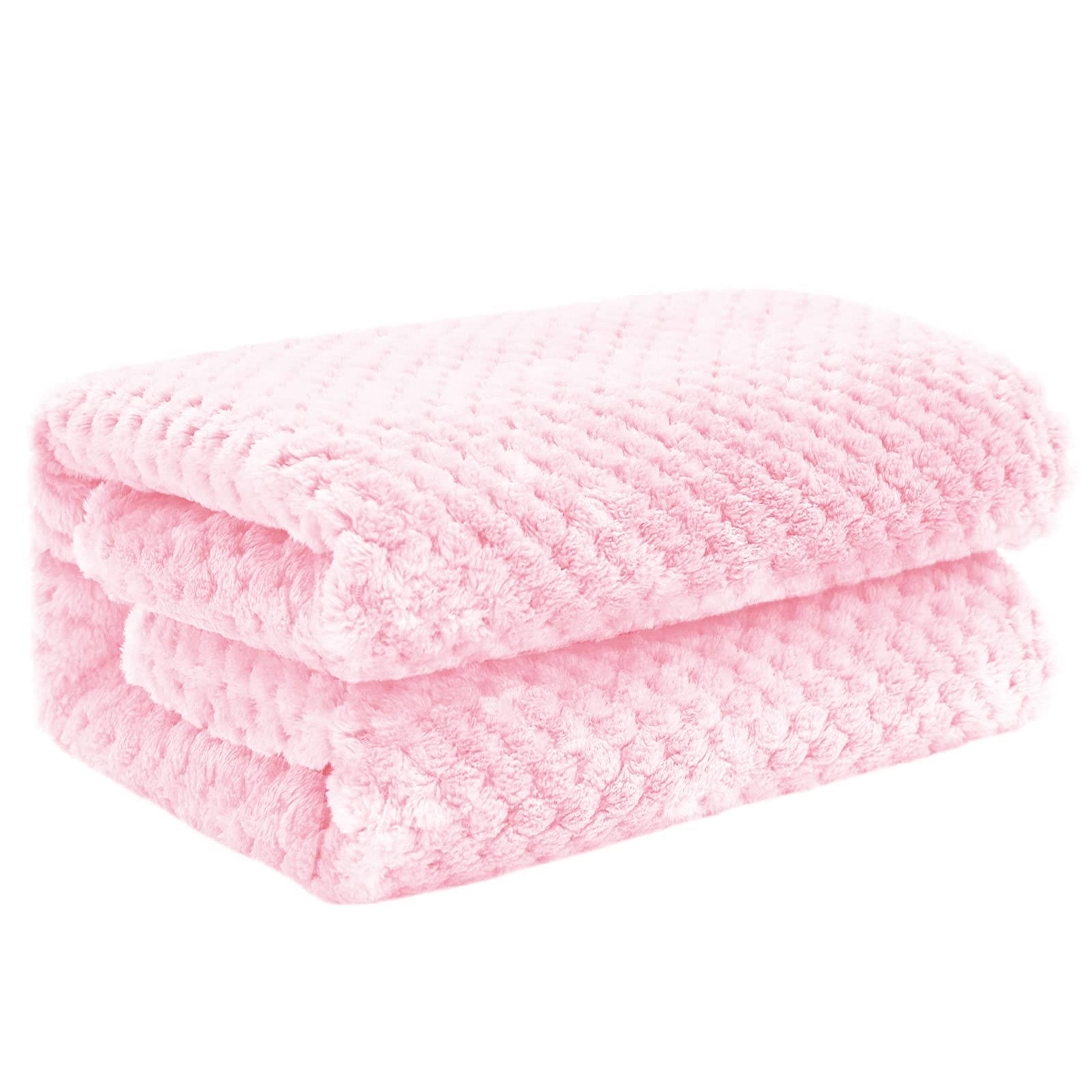 Exclusivo Mezcla Fleece Throw Blanket Extra Large, Super Soft and Warm Blankets for Couch, Sofa and Bed Waffle Textured, Cozy, Fuzzy and Lightweight (Slate Blue, 50x70 Inches)