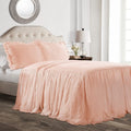 Lush Decor Ruffle Skirt Bedspread Set - 3-Piece Luxurious Farmhouse Bedding - Elegant Ruffle Detail - Timeless Style - Soft Lightweight Sheets - Queen, Sea Salt