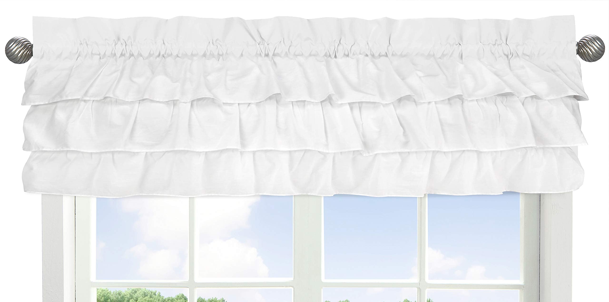 Sweet Jojo Designs Window Valance - White Eyelet