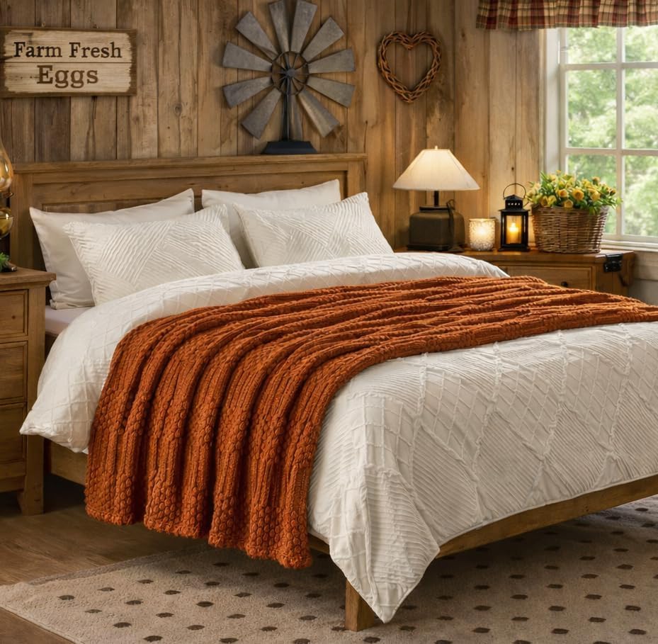 50x70 Inch Rust Throw Blanket
