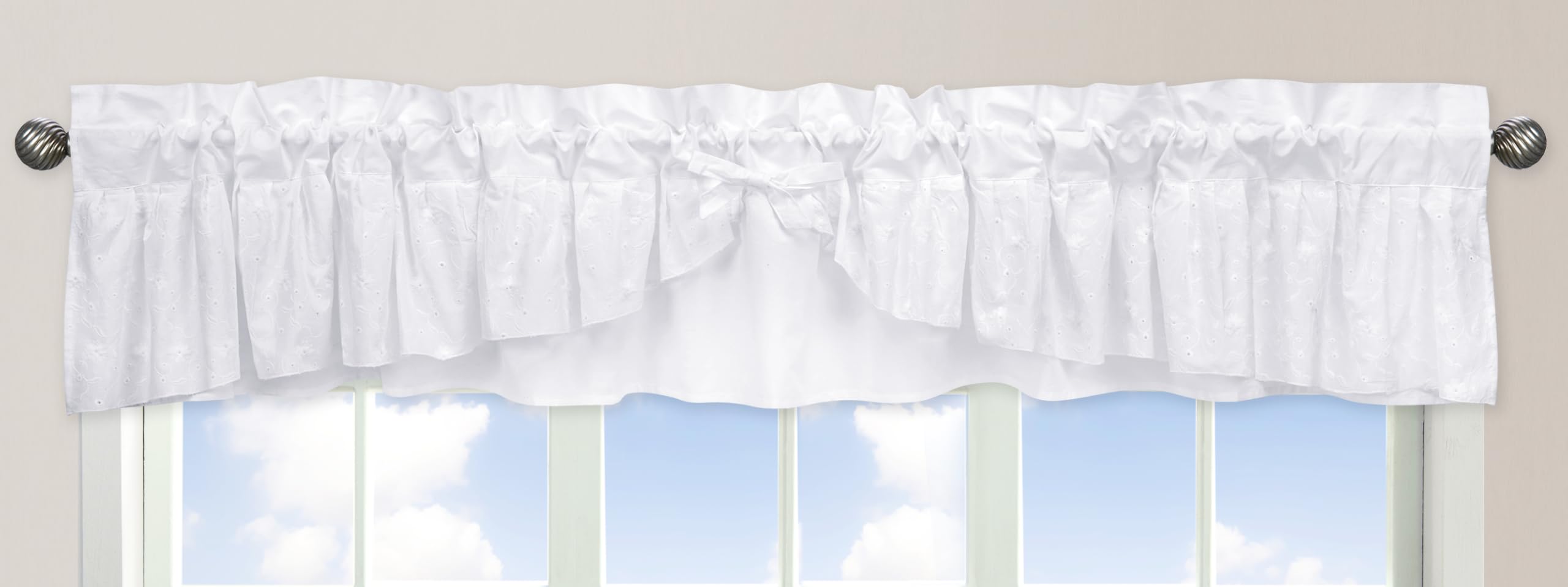 Sweet Jojo Designs Window Valance - White Eyelet