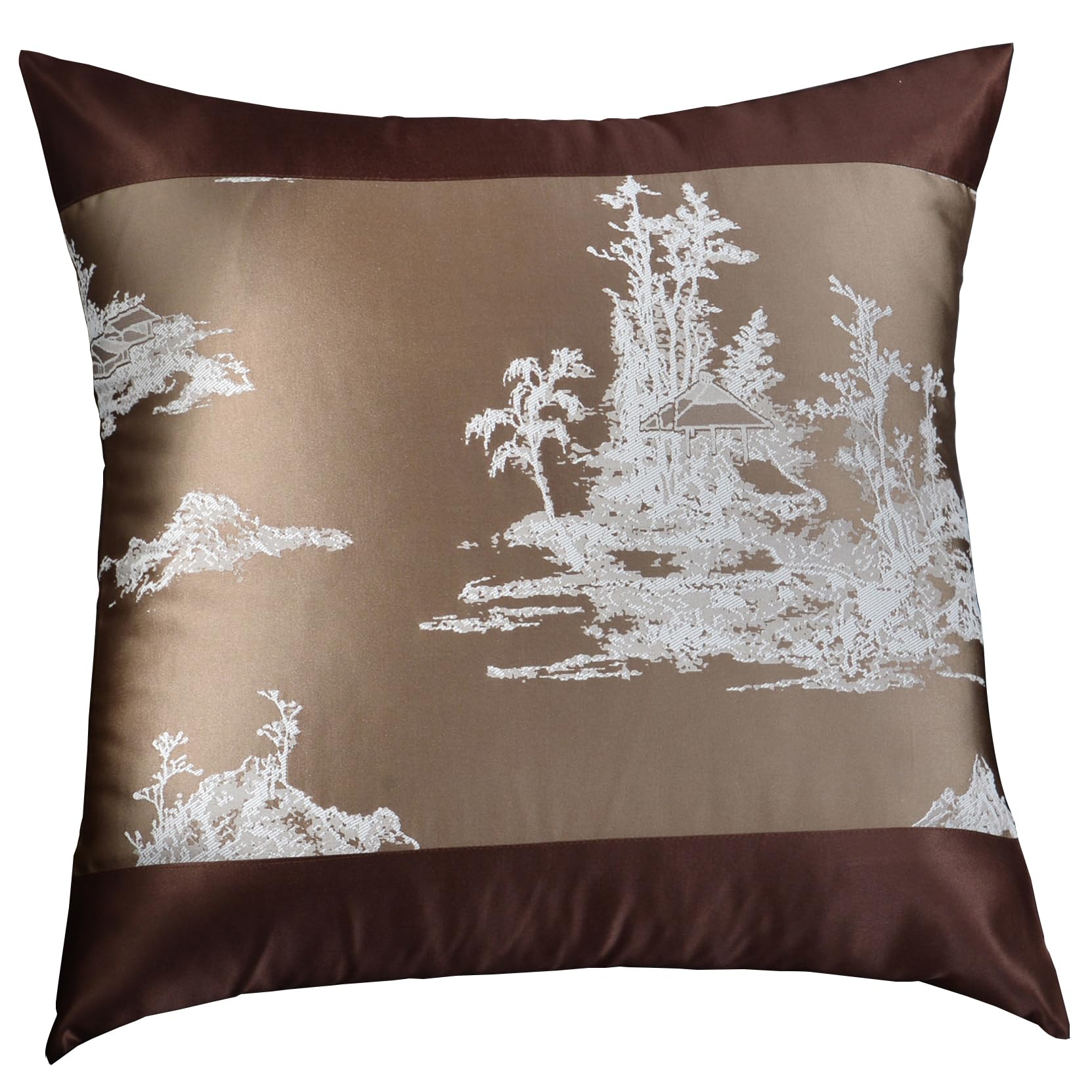 Chinese Style Bed Runner Scarf, Color Woven Jacquard Bedspreads Luxury Bedding Cover Decor for Hotel Wedding Room, Khaki Gold, 50 * 240cm for 1.8m Bed