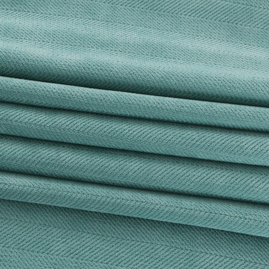 AMBERIS Bed Runner Single Layer Chenille Blue-Green, Modern Style Bed Scarves for Home Hotel Decorations (Pillowcases Sold Separately)