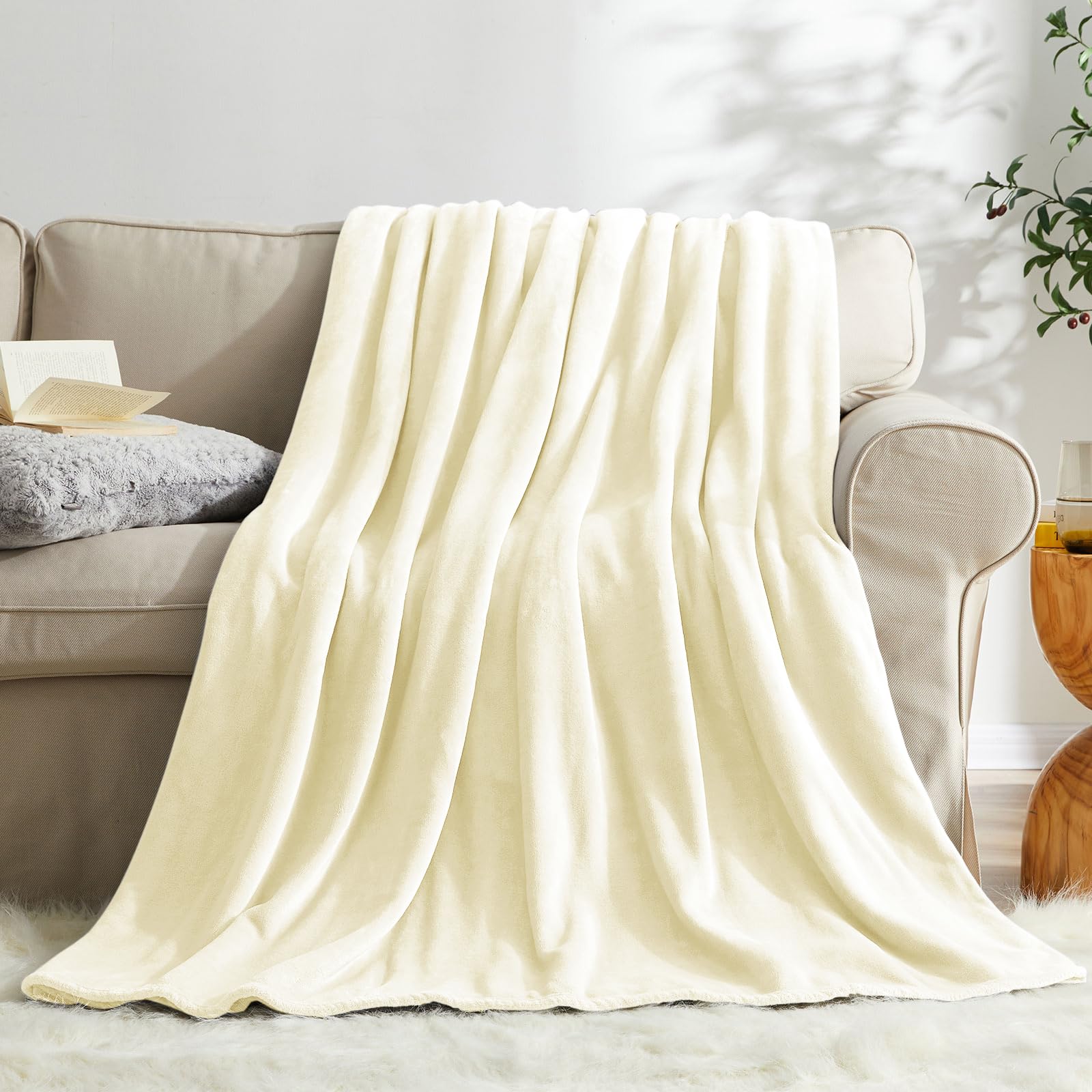 KMUSET Fleece Blanket Throw Size Dark Grey Lightweight Super Soft Cozy Fuzzy Bed Blankets Microfiber Factory Shop