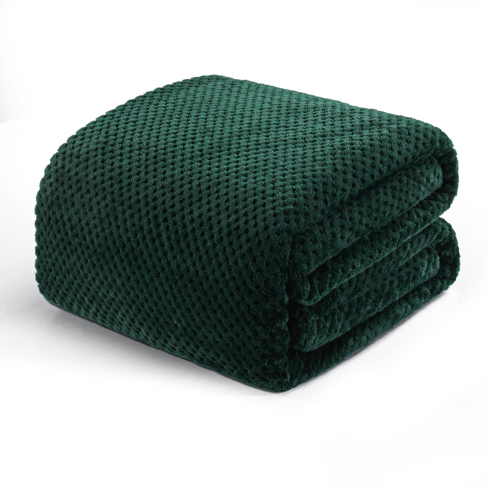 Exclusivo Mezcla Fleece Throw Blanket Extra Large, Super Soft and Warm Blankets for Couch, Sofa and Bed Waffle Textured, Cozy, Fuzzy and Lightweight (Slate Blue, 50x70 Inches)