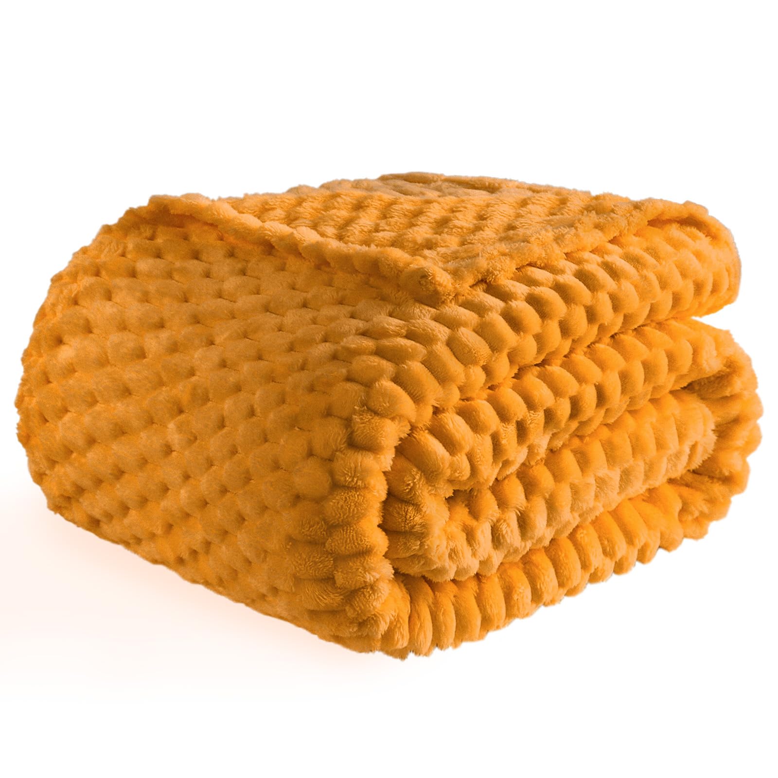 Bnuitland Light Yellow Flannel Throw Blanket (50X40 inches), 300 GSM Fleece Cozy Warm Soft Lightweight Bed Sofa Blanket for Babys and Pets, Suitable for All Seasons