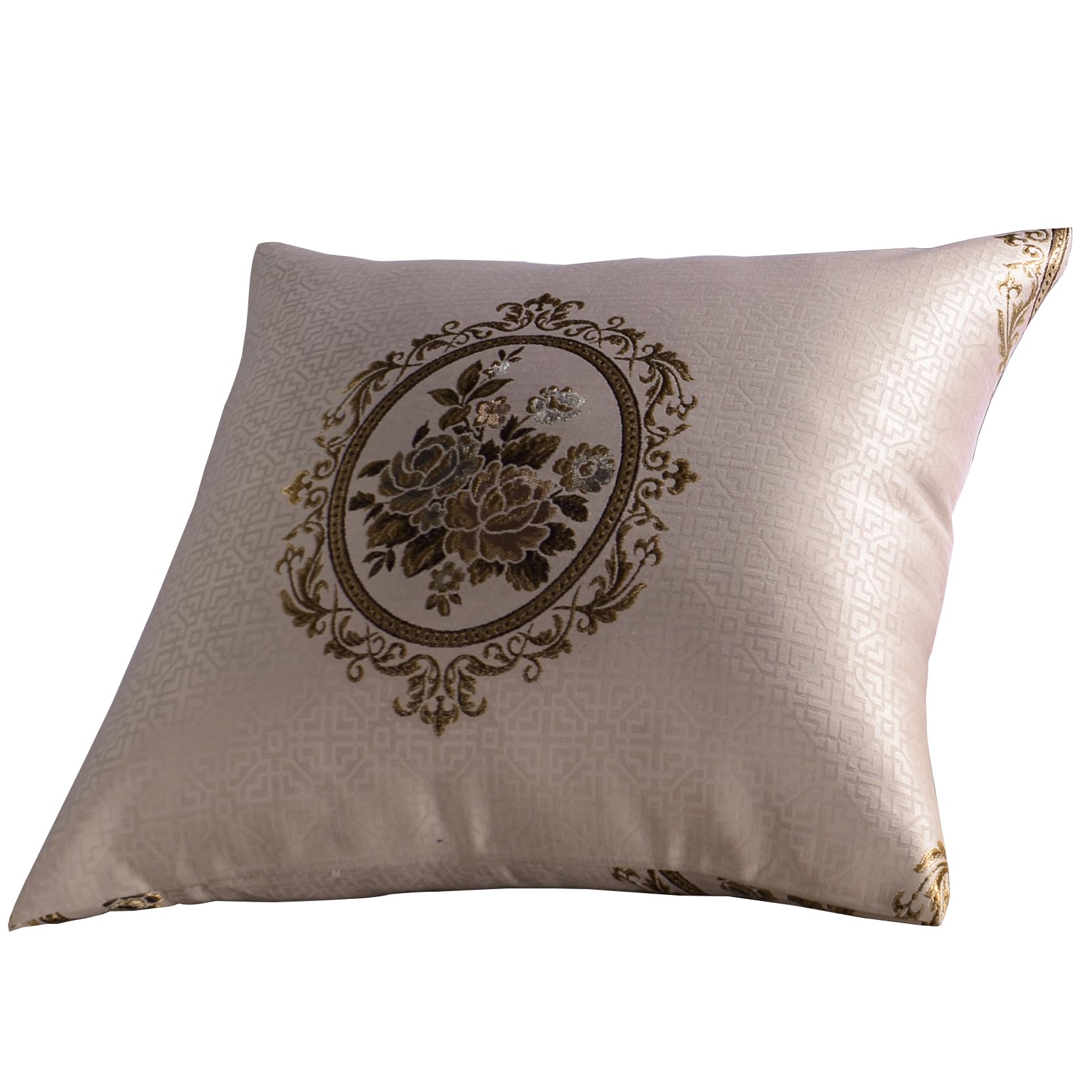 Chinese Style Bed Runner Scarf, Color Woven Jacquard Bedspreads Luxury Bedding Cover Decor for Hotel Wedding Room, Khaki Gold, 50 * 240cm for 1.8m Bed