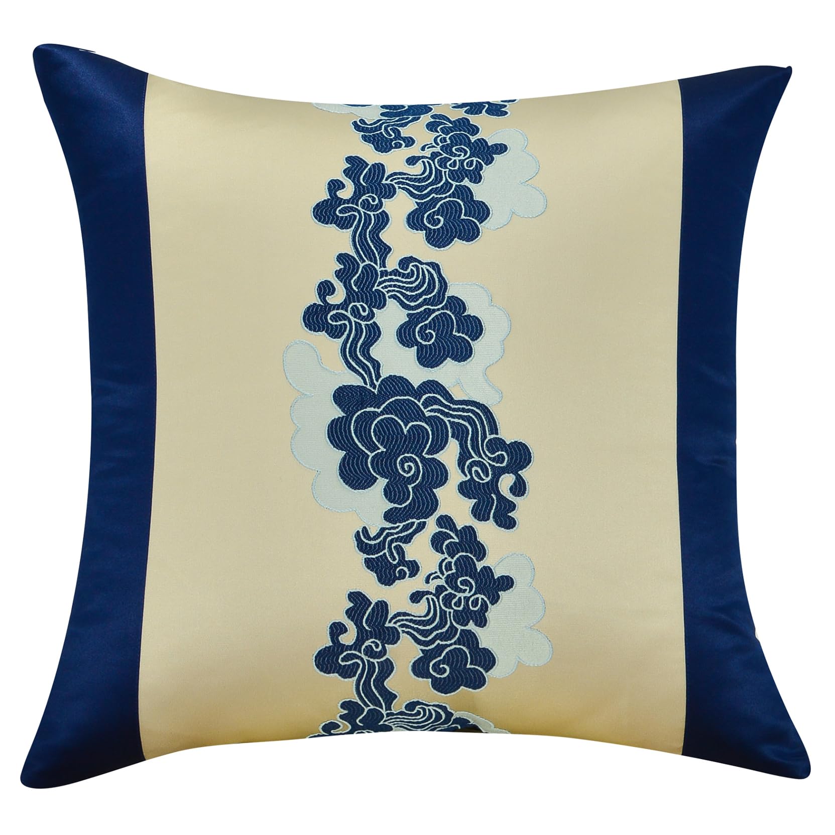 Chinese Style Bed Runner Scarf, Color Woven Jacquard Bedspreads Luxury Bedding Cover Decor for Hotel Wedding Room, Khaki Gold, 50 * 240cm for 1.8m Bed