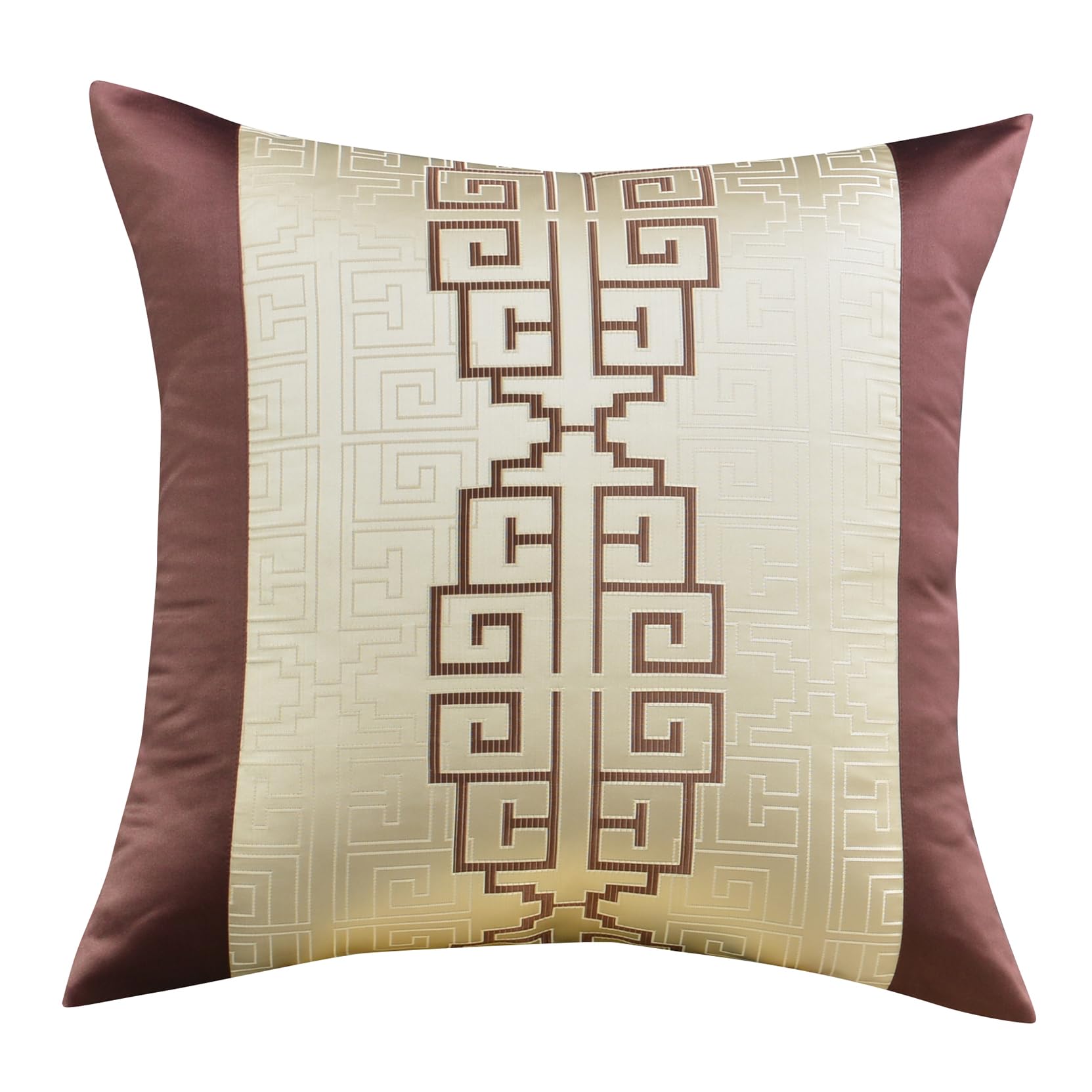 Chinese Style Bed Runner Scarf, Color Woven Jacquard Bedspreads Luxury Bedding Cover Decor for Hotel Wedding Room, Khaki Gold, 50 * 240cm for 1.8m Bed