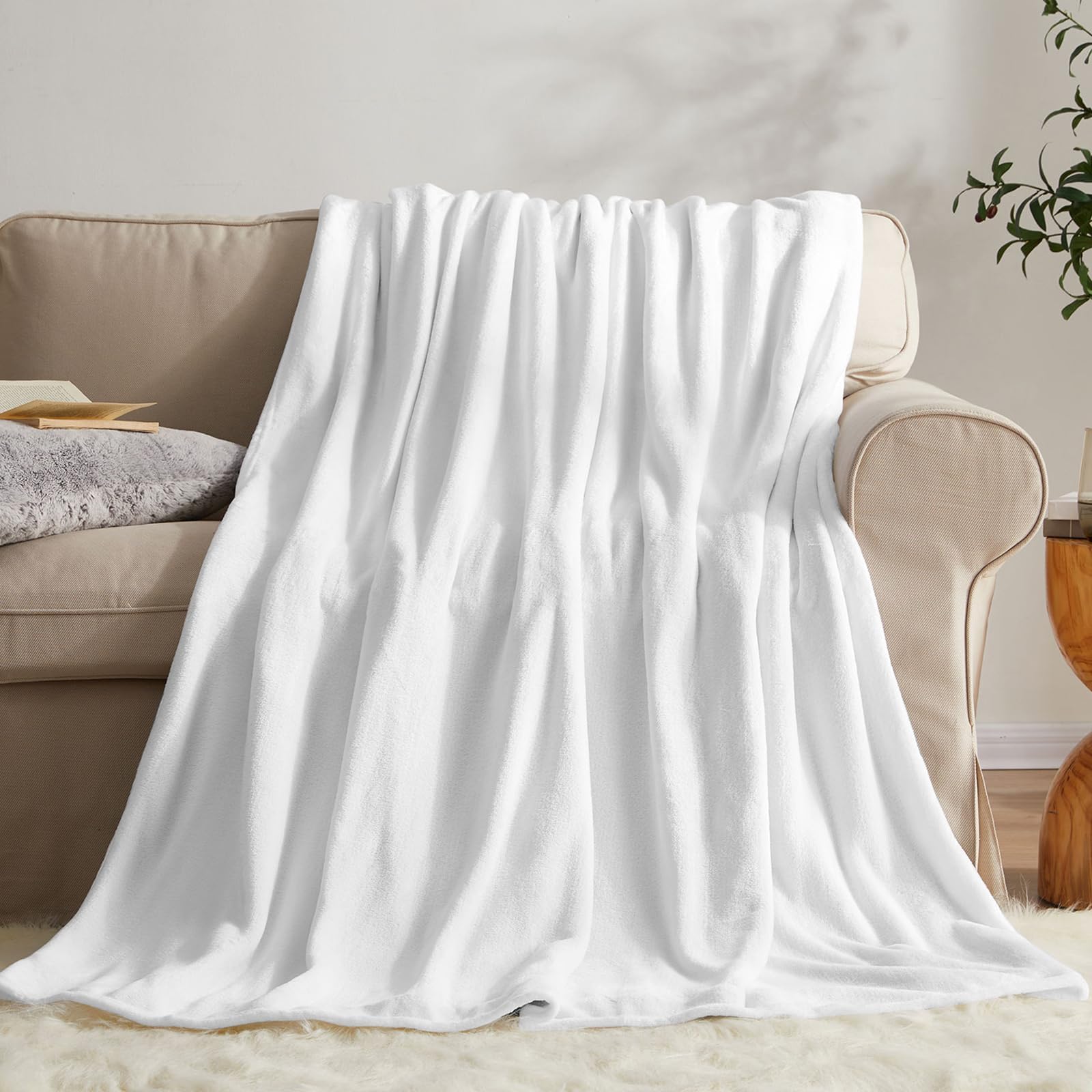 KMUSET Fleece Blanket Throw Size Dark Grey Lightweight Super Soft Cozy Fuzzy Bed Blankets Microfiber Factory Shop