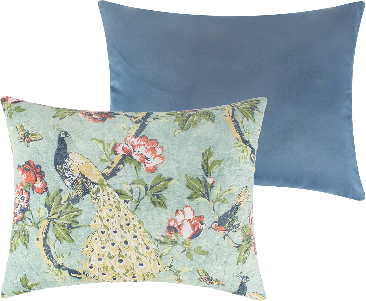 Greenland Home Pavona Enchanted Garden Quilted Pillow Sham, Standard 20x26-inch