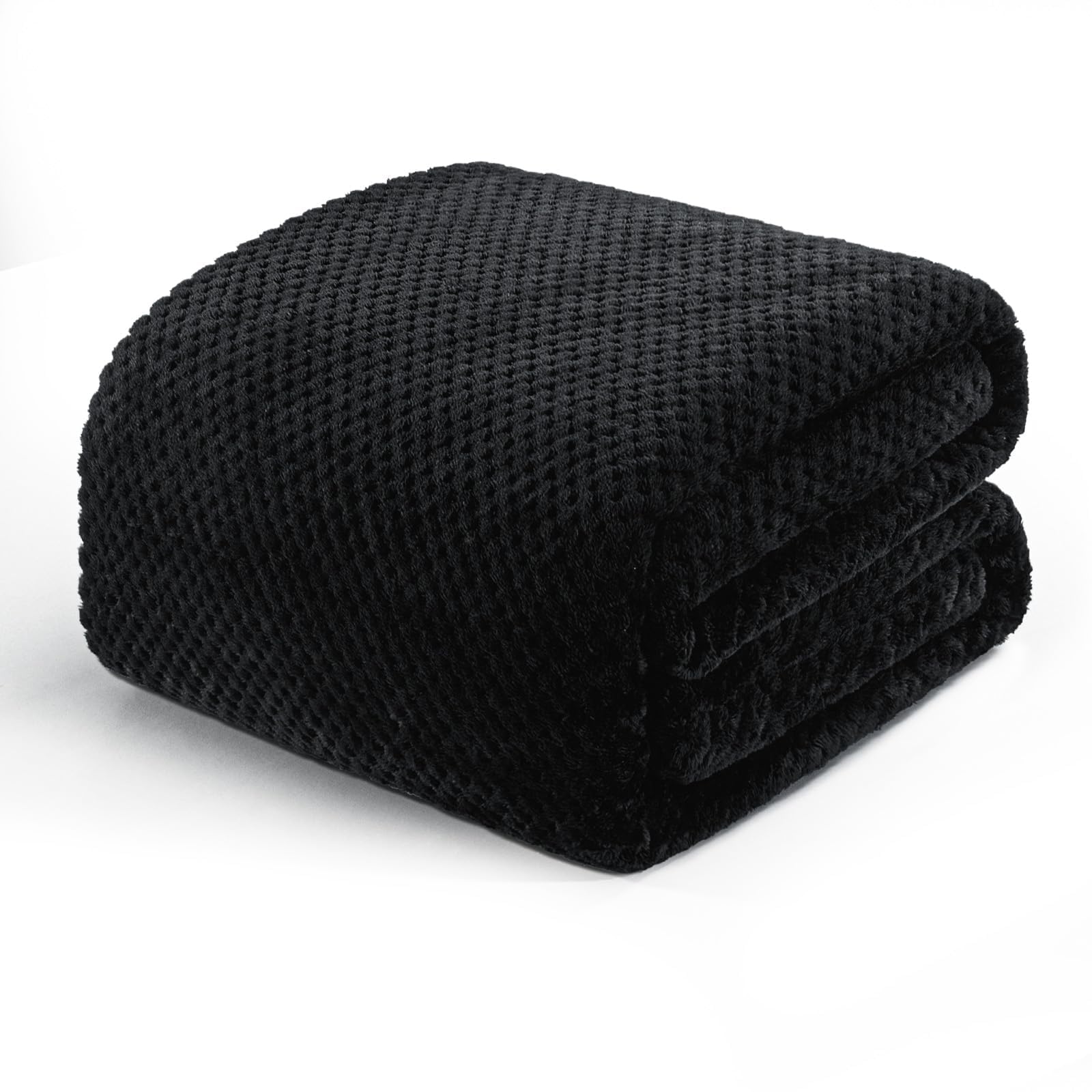 Exclusivo Mezcla Fleece Throw Blanket Extra Large, Super Soft and Warm Blankets for Couch, Sofa and Bed Waffle Textured, Cozy, Fuzzy and Lightweight (Slate Blue, 50x70 Inches)