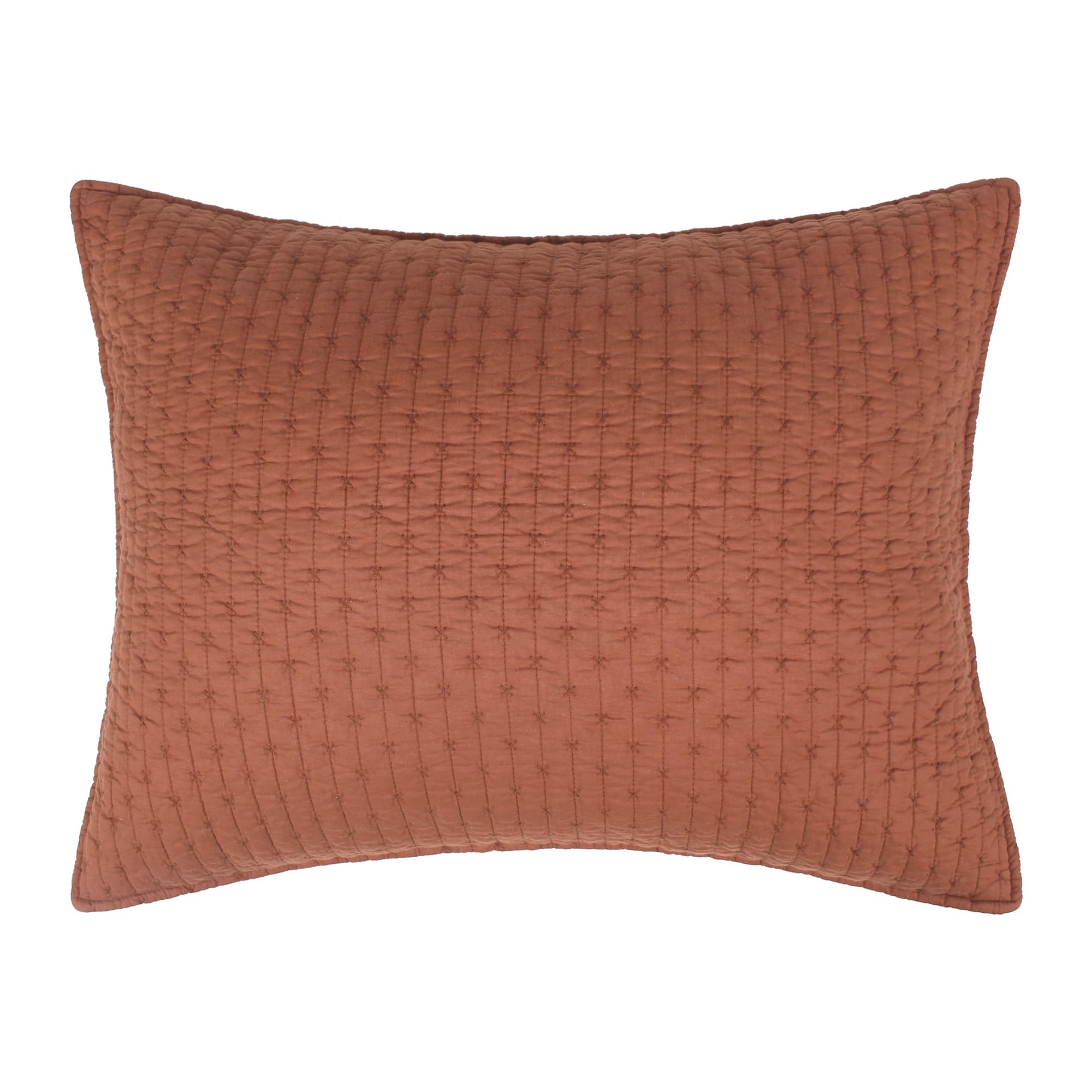 Levtex Home - Cross Stitch - Standard Sham - Forest Green - Sham (26x20in.) - Cotton