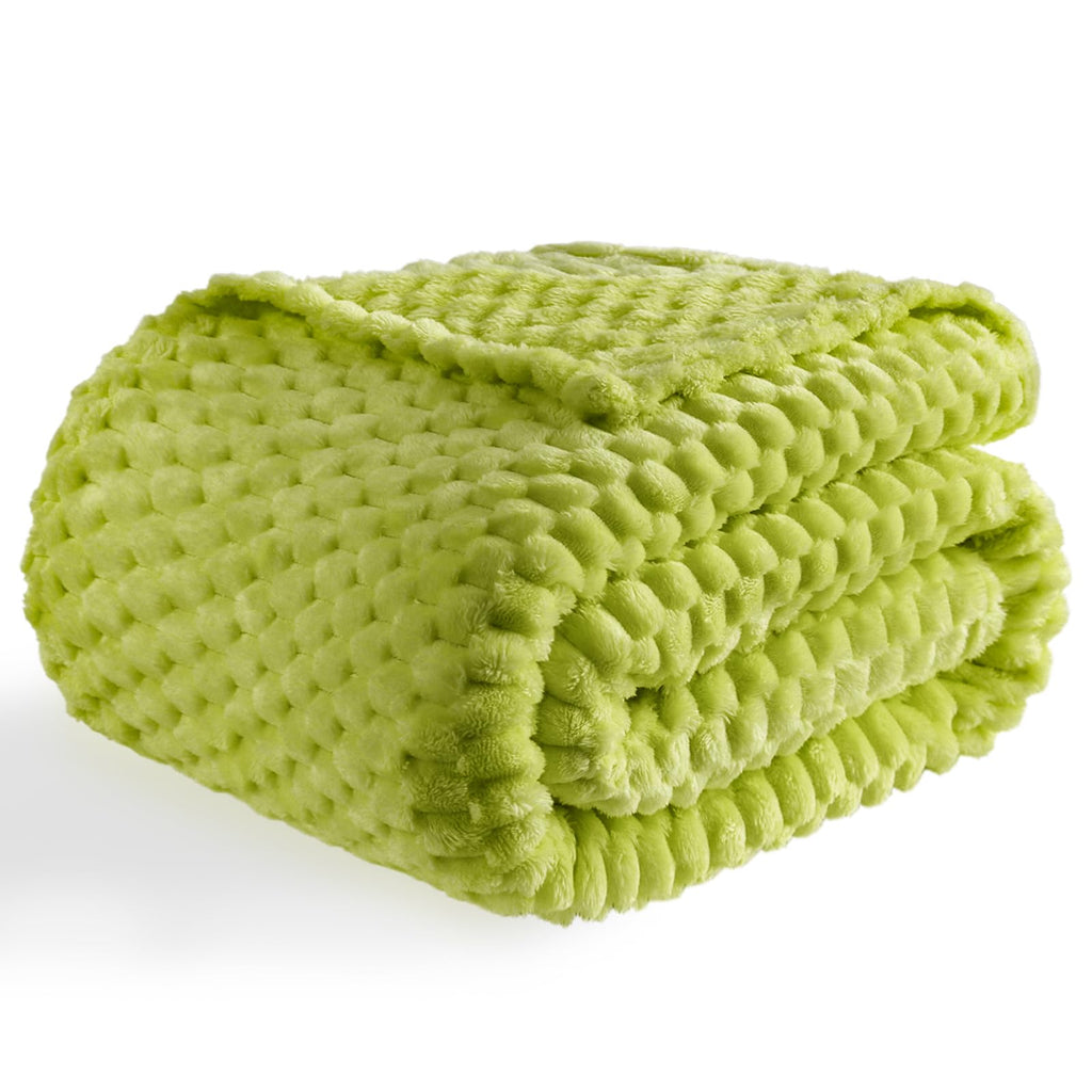 Bnuitland Light Yellow Flannel Throw Blanket (50X40 inches), 300 GSM Fleece Cozy Warm Soft Lightweight Bed Sofa Blanket for Babys and Pets, Suitable for All Seasons