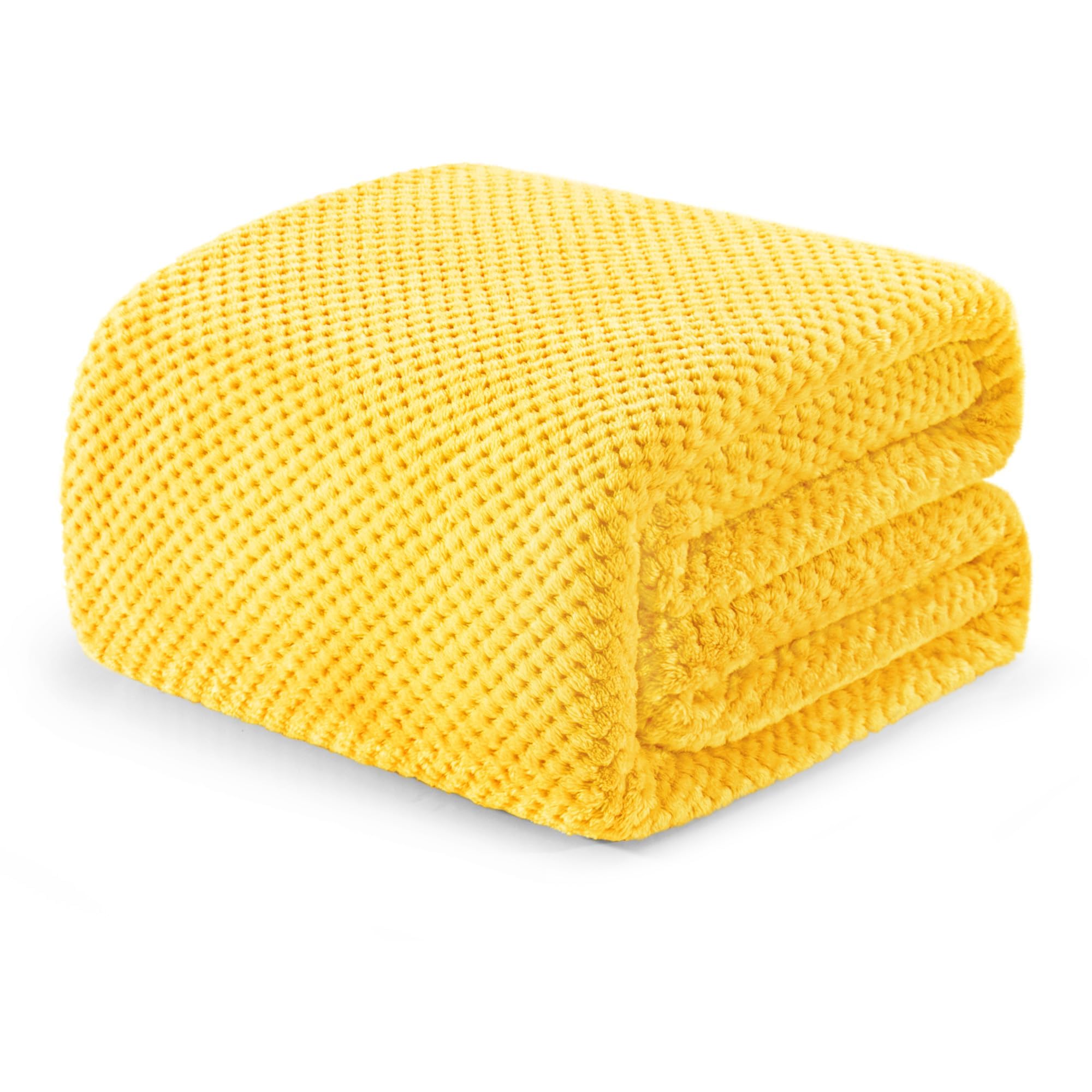 Exclusivo Mezcla Fleece Throw Blanket Extra Large, Super Soft and Warm Blankets for Couch, Sofa and Bed Waffle Textured, Cozy, Fuzzy and Lightweight (Slate Blue, 50x70 Inches)