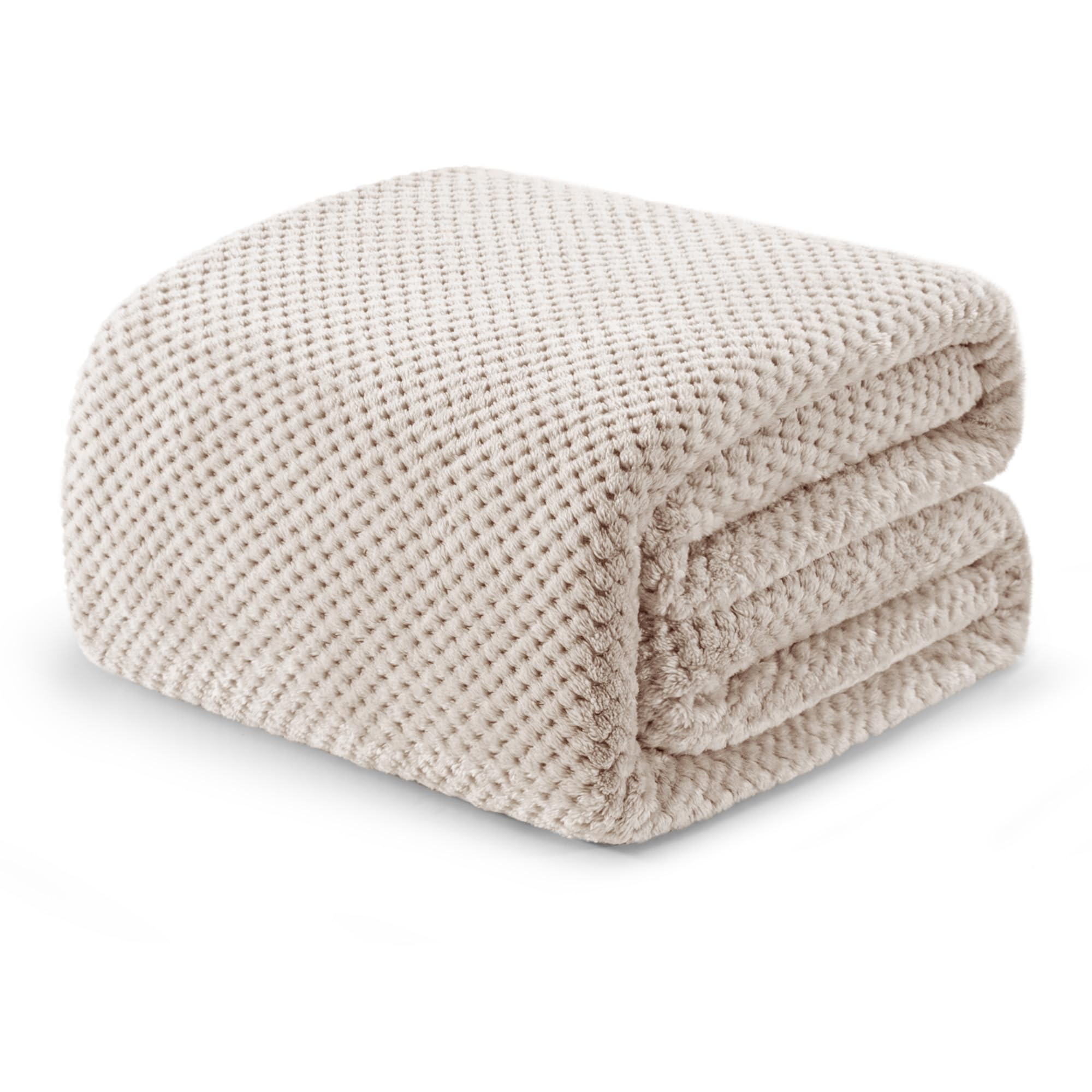 Exclusivo Mezcla Fleece Throw Blanket Extra Large, Super Soft and Warm Blankets for Couch, Sofa and Bed Waffle Textured, Cozy, Fuzzy and Lightweight (Slate Blue, 50x70 Inches)