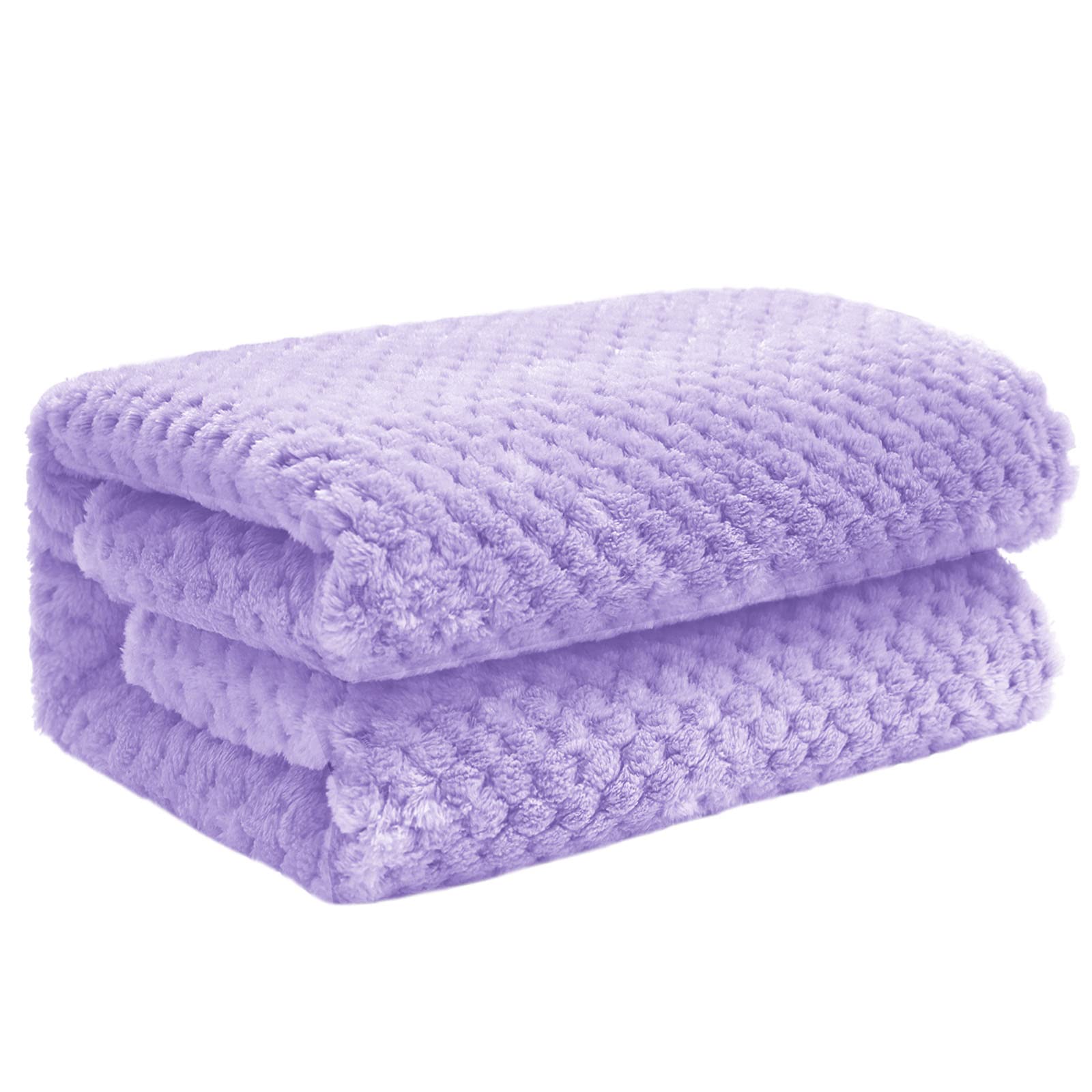 Exclusivo Mezcla Fleece Throw Blanket Extra Large, Super Soft and Warm Blankets for Couch, Sofa and Bed Waffle Textured, Cozy, Fuzzy and Lightweight (Slate Blue, 50x70 Inches)