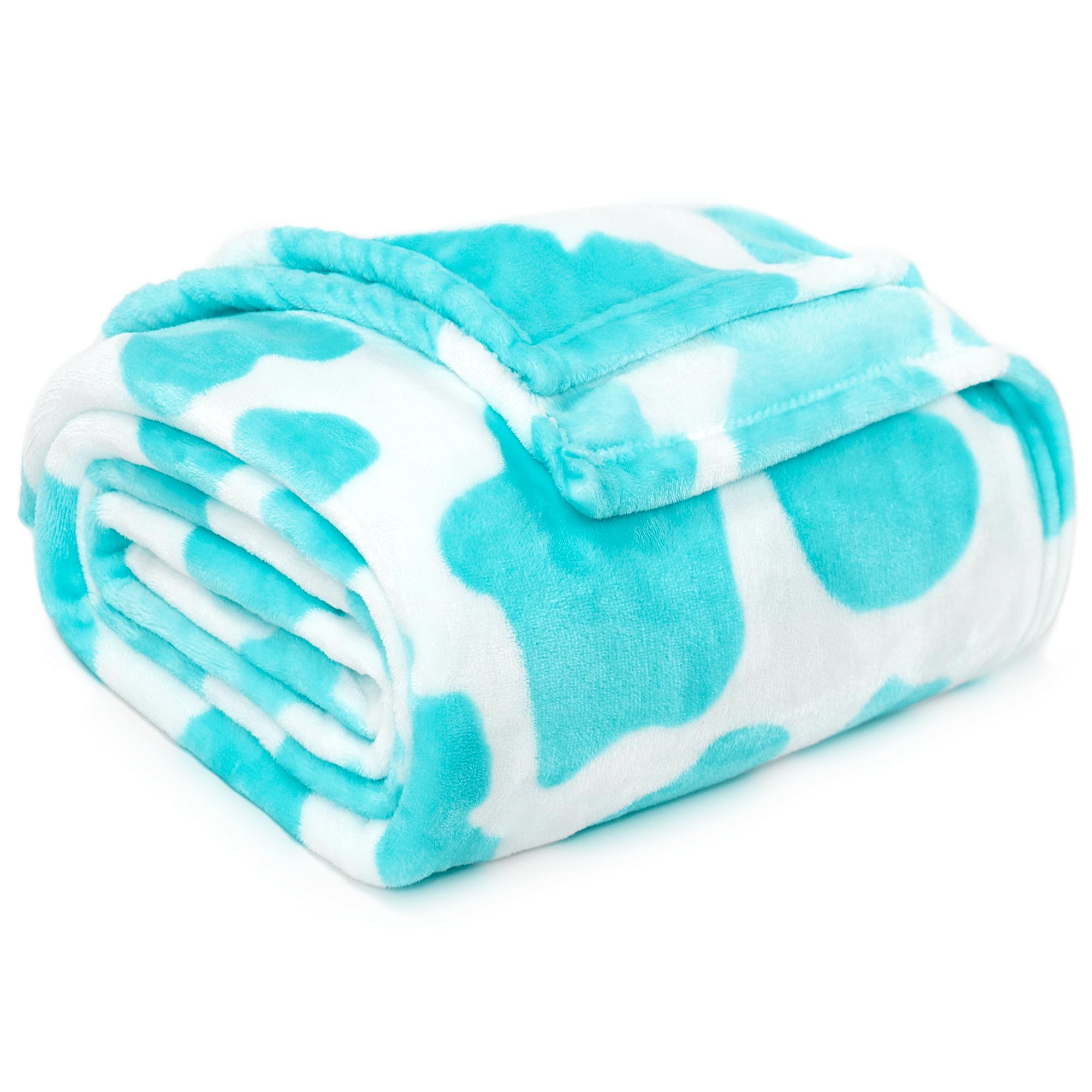 Fleece Throw Blanket for Bed Couch - Soft Cozy Teal Fleece Blanket Bedding for House Bedroom Living Room Decor, Turquoise Teal Gifts for Women 50"x60", Lightweight, All Seasons