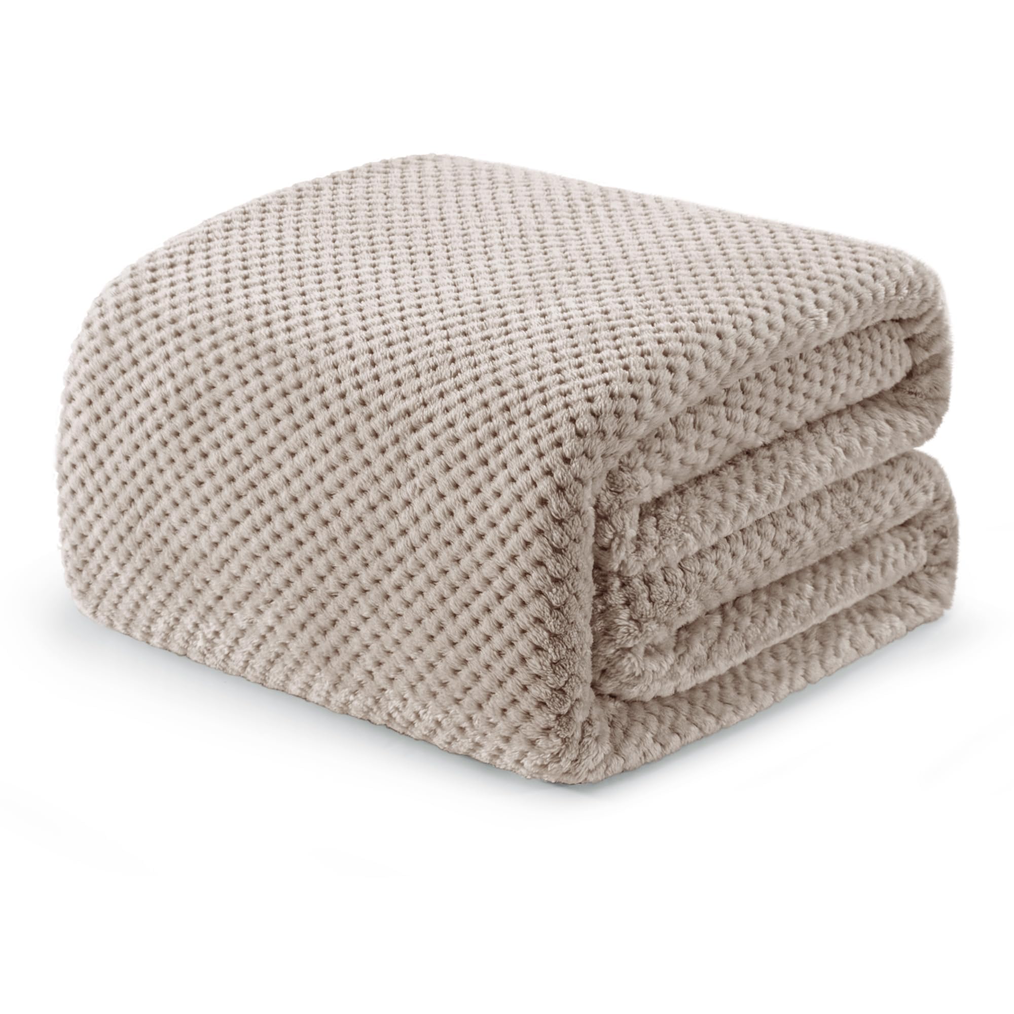Exclusivo Mezcla Fleece Throw Blanket Extra Large, Super Soft and Warm Blankets for Couch, Sofa and Bed Waffle Textured, Cozy, Fuzzy and Lightweight (Slate Blue, 50x70 Inches)