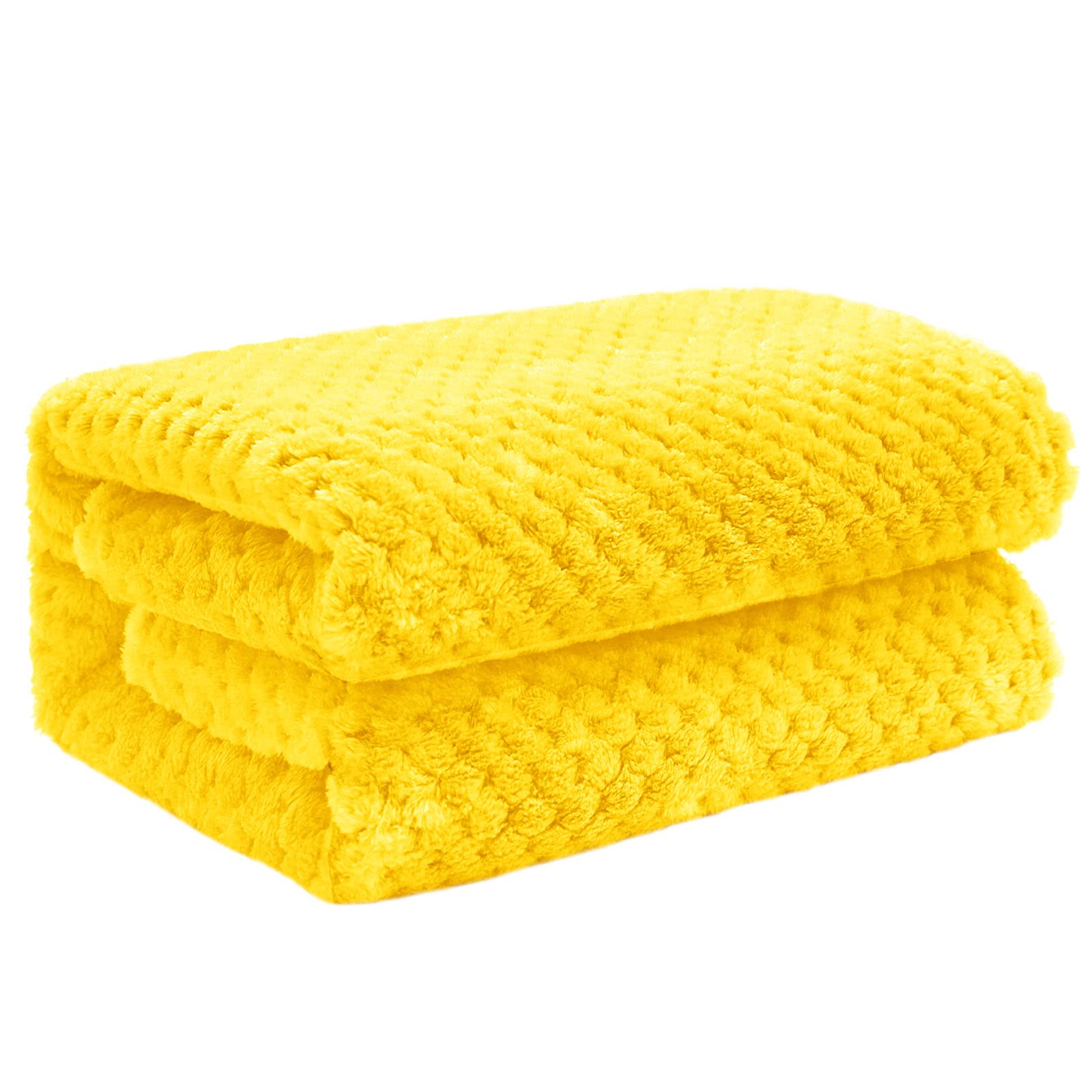 Exclusivo Mezcla Fleece Throw Blanket Extra Large, Super Soft and Warm Blankets for Couch, Sofa and Bed Waffle Textured, Cozy, Fuzzy and Lightweight (Slate Blue, 50x70 Inches)