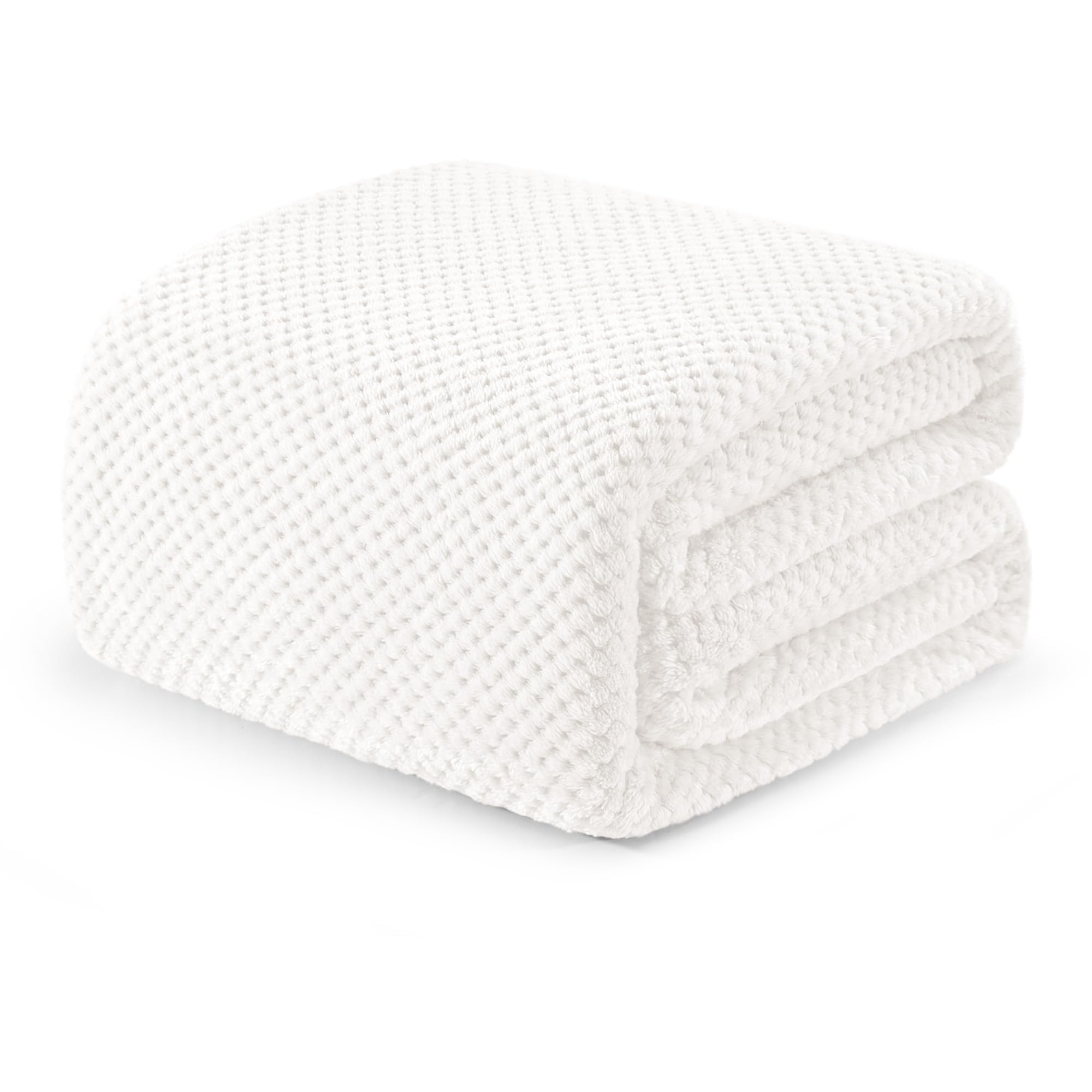 Exclusivo Mezcla Fleece Throw Blanket Extra Large, Super Soft and Warm Blankets for Couch, Sofa and Bed Waffle Textured, Cozy, Fuzzy and Lightweight (Slate Blue, 50x70 Inches)