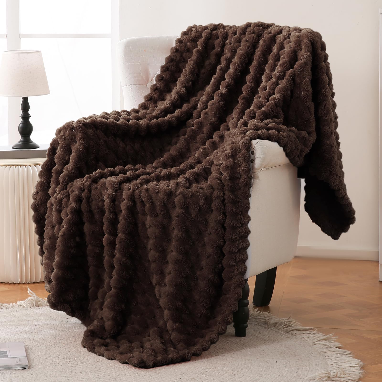 Bnuitland Light Yellow Flannel Throw Blanket (50X40 inches), 300 GSM Fleece Cozy Warm Soft Lightweight Bed Sofa Blanket for Babys and Pets, Suitable for All Seasons