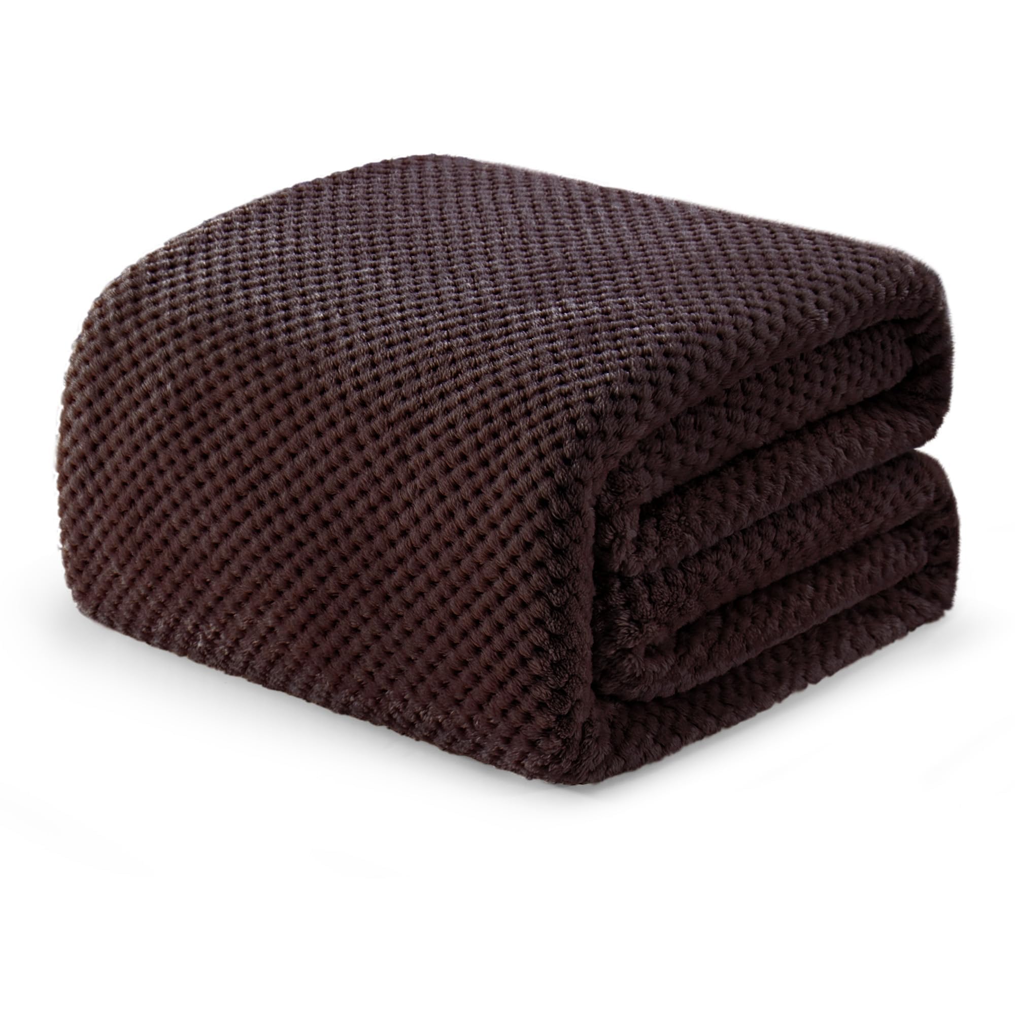 Exclusivo Mezcla Fleece Throw Blanket Extra Large, Super Soft and Warm Blankets for Couch, Sofa and Bed Waffle Textured, Cozy, Fuzzy and Lightweight (Slate Blue, 50x70 Inches)