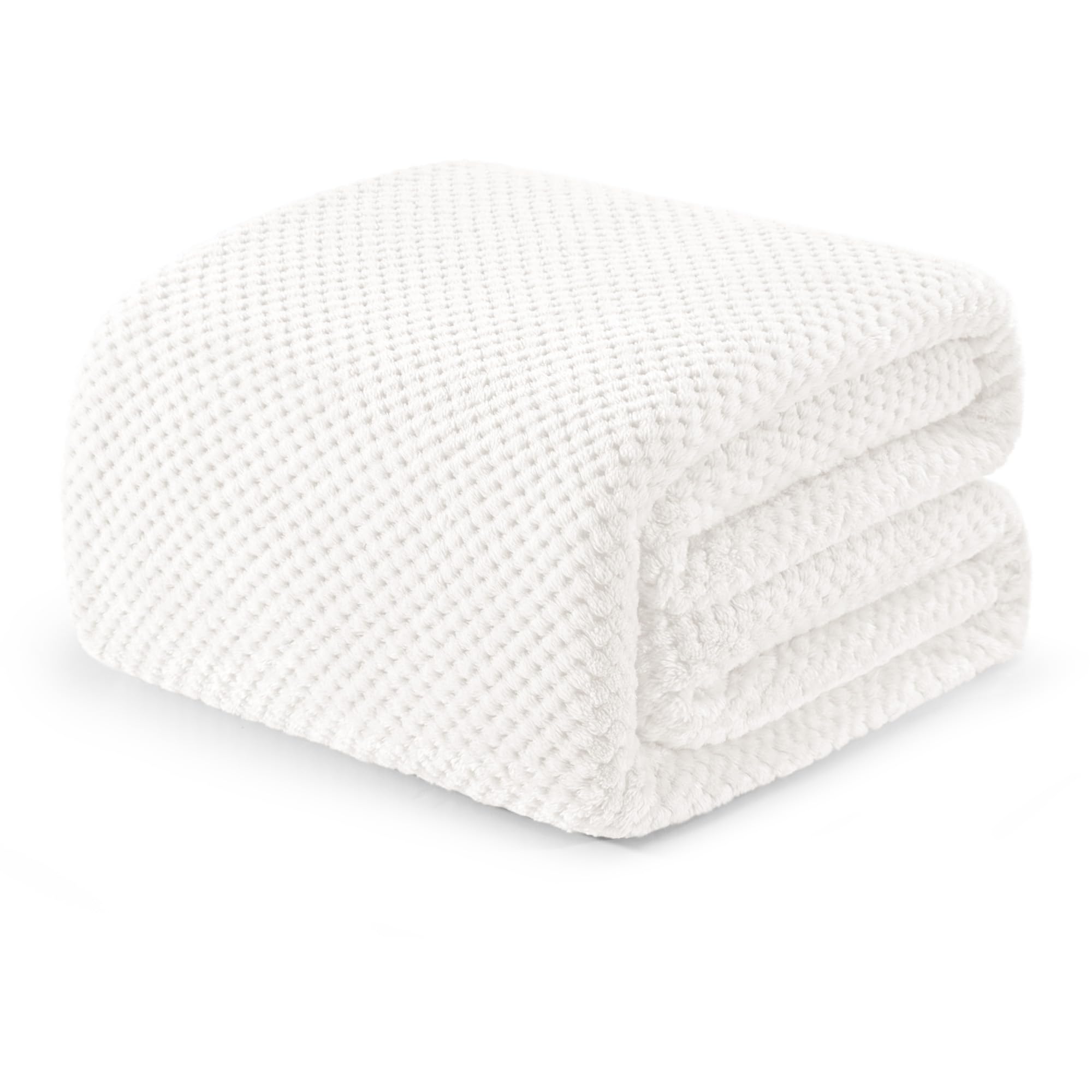 Exclusivo Mezcla Fleece Throw Blanket Extra Large, Super Soft and Warm Blankets for Couch, Sofa and Bed Waffle Textured, Cozy, Fuzzy and Lightweight (Slate Blue, 50x70 Inches)