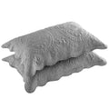 BOSOWOS Pillow Shams Standard Size Set of 2, Ultra Soft Breathable Quilted Pillow Cases 20 x 26 inches for Sleeping, Decorative Microfiber Bed Pillowcases Easy Care, White