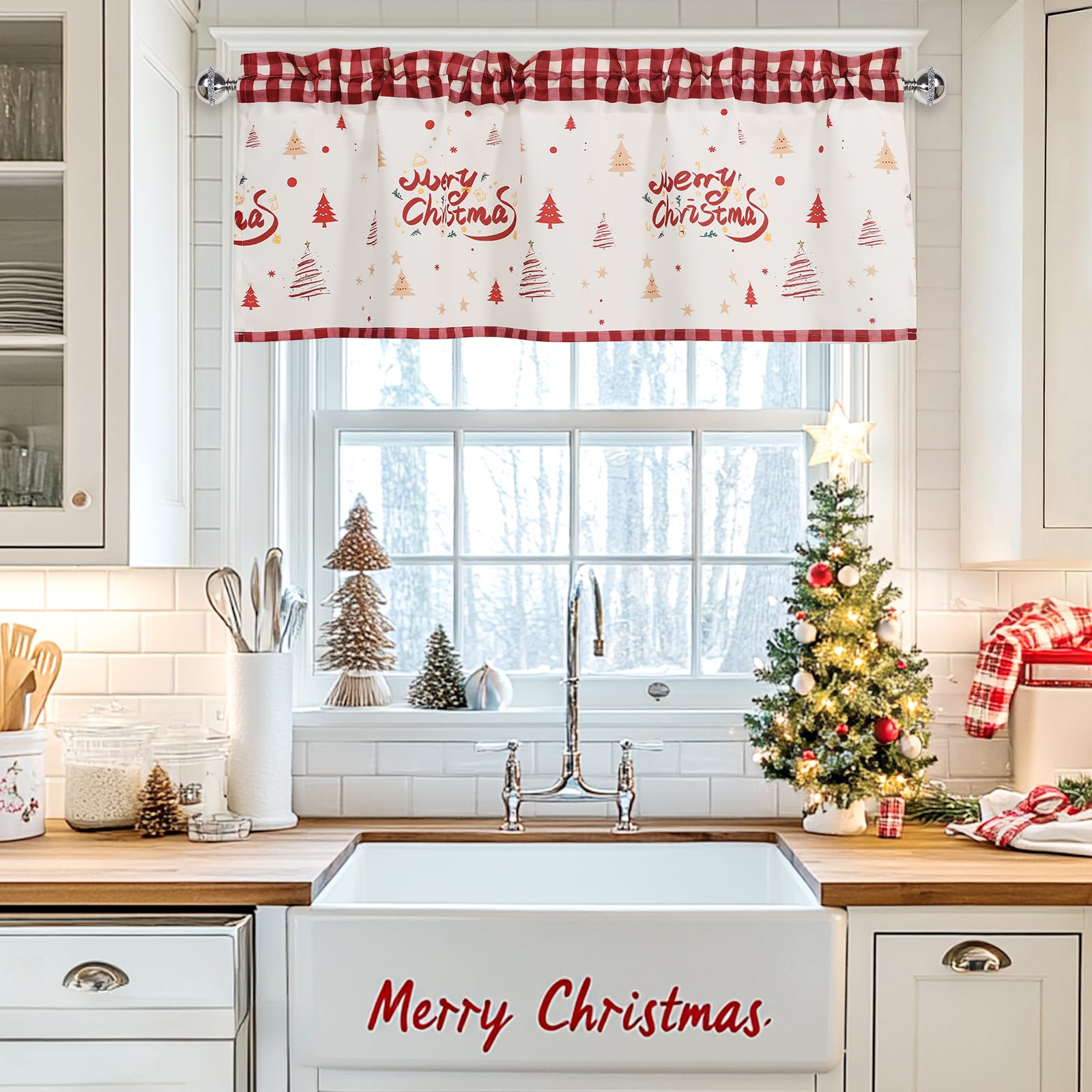 DWCN Valance Curtains for Living Room, Kitchen Valance Solid Short Topper, Rod Pocket Bathroom/Basement Curtain for Window Treatment, 1 Panel, 60 X 18 Inch, Grey