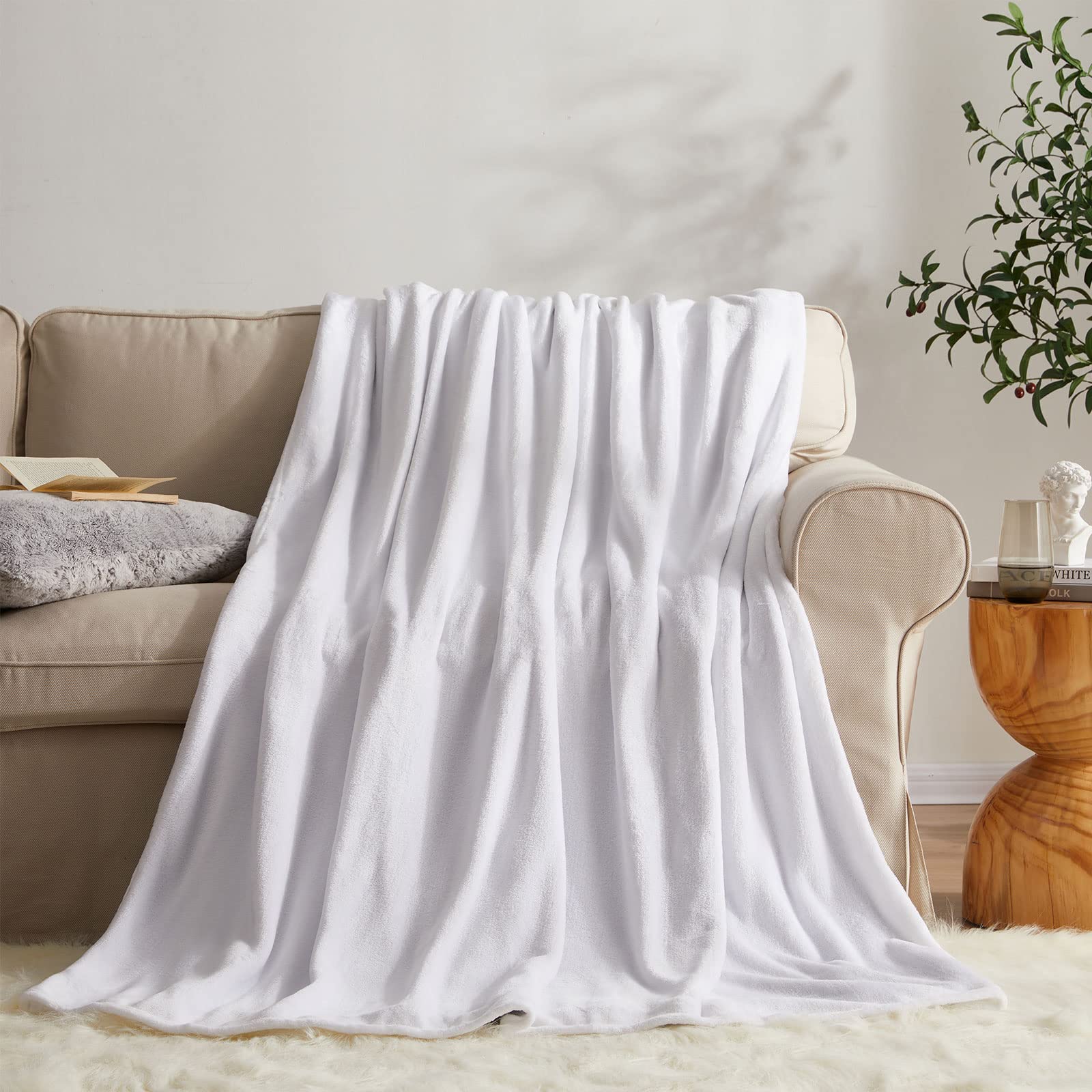 KMUSET Fleece Blanket Throw Size Dark Grey Lightweight Super Soft Cozy Fuzzy Bed Blankets Microfiber Factory Shop