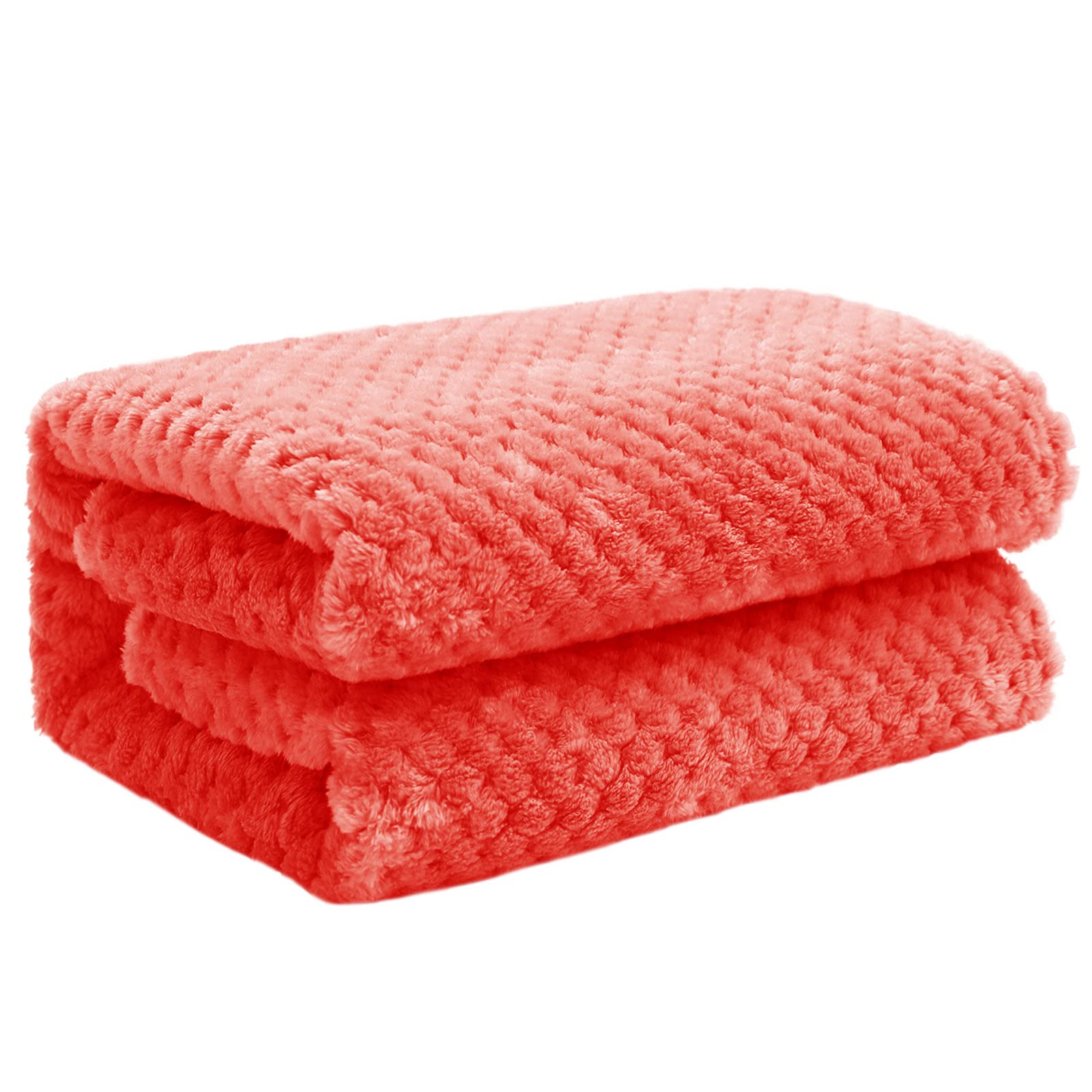 Exclusivo Mezcla Fleece Throw Blanket Extra Large, Super Soft and Warm Blankets for Couch, Sofa and Bed Waffle Textured, Cozy, Fuzzy and Lightweight (Slate Blue, 50x70 Inches)