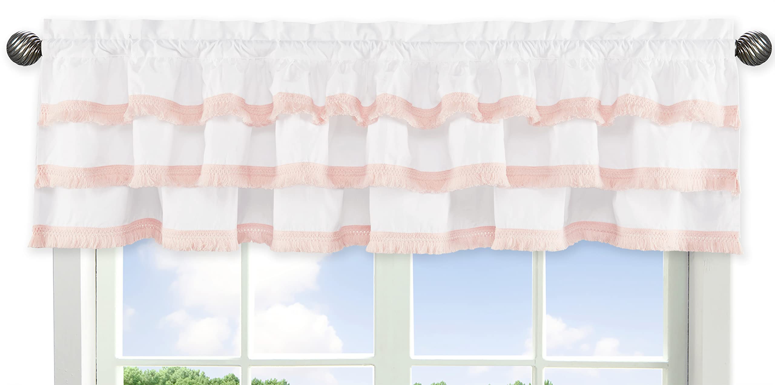 Sweet Jojo Designs Window Valance - White Eyelet