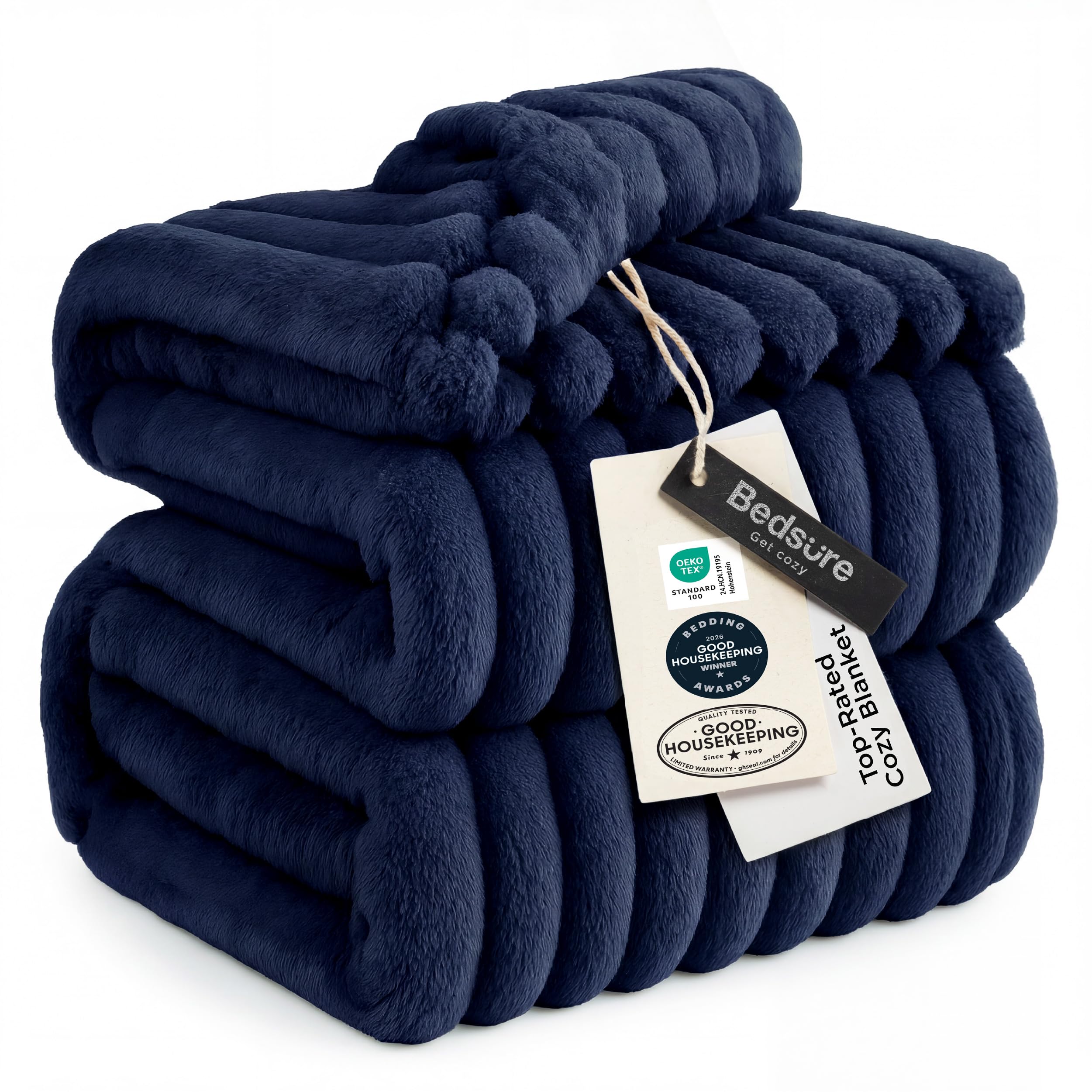 Bedsure GentleSoft King Size Blanket for Bed - Cozy Soft Blankets for Women, Cute Large Bedding Fleece Throws for Girls, Off White, 108x90 Inches
