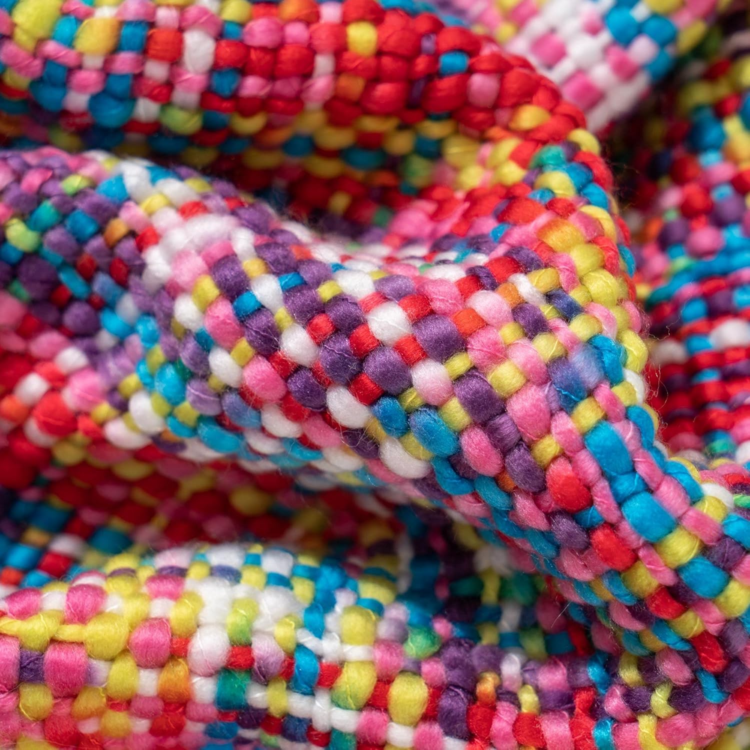 BATTILO HOME Multicolor Throw Blanket for Couch, Colorful Afghan Throw Blanket for Spring, Indoor Outdoor Throw for Home Decor, 50"x60"