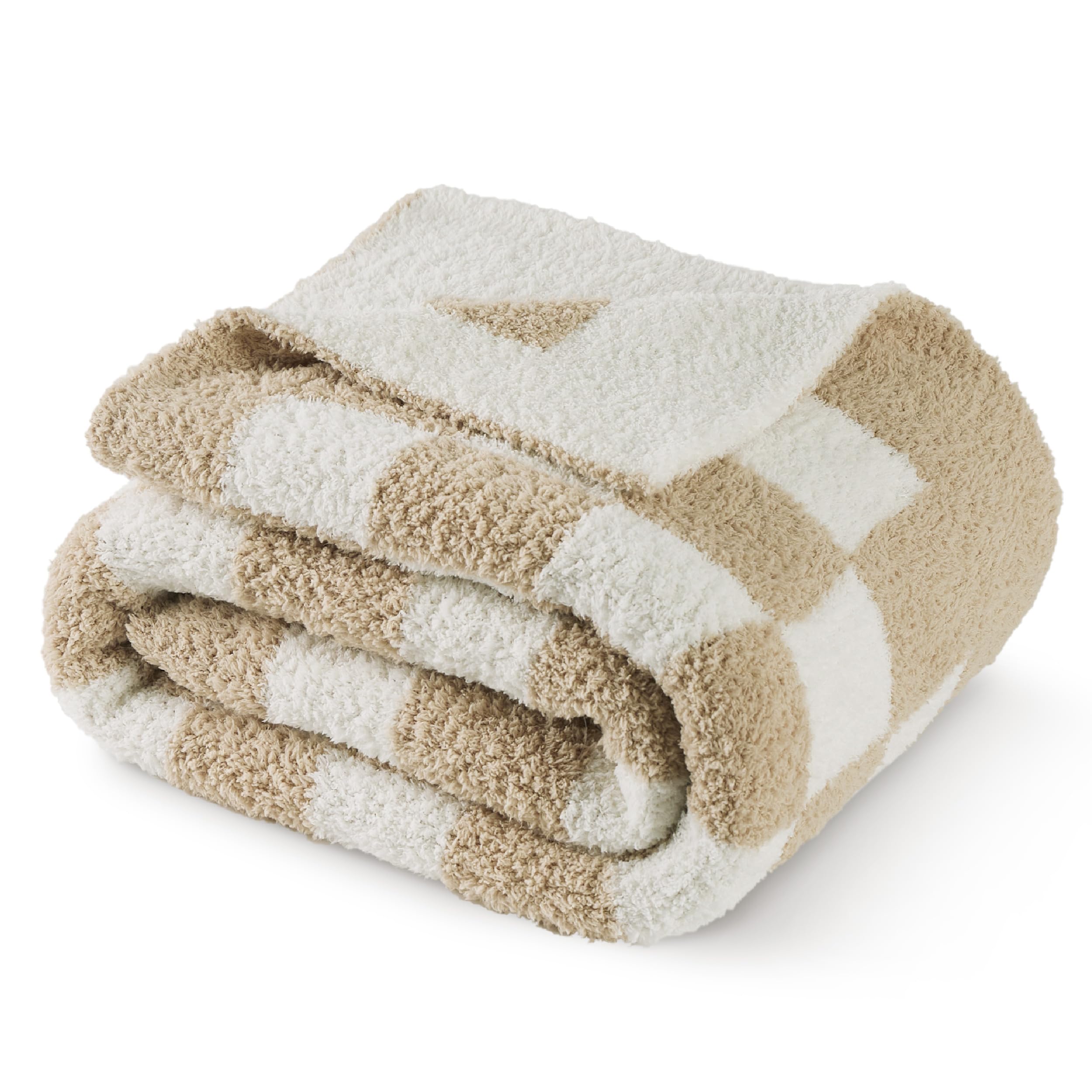 Bedsure Gentlesoft Cozy Knit Throw Blanket - Super Soft Fluffy Blanket for Couch, Bed, Sofa, Lightweight Warm All Season Plush Blankets, Mothers Day, Birthday Gifts for Women Men, Brown, 50x60 Inches