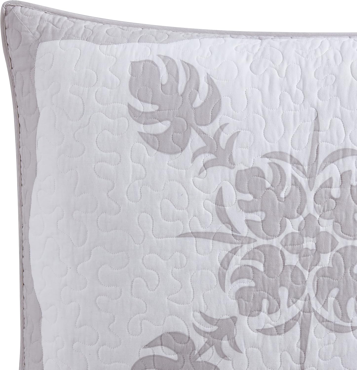 Tommy Bahama - Standard Sham, Soft & Lightweight Cotton Pillow Cover with Envelope Closure, Quilted Bedding with Reversible Design, Pack of 1 (Molokai Grey, 21" x 27")