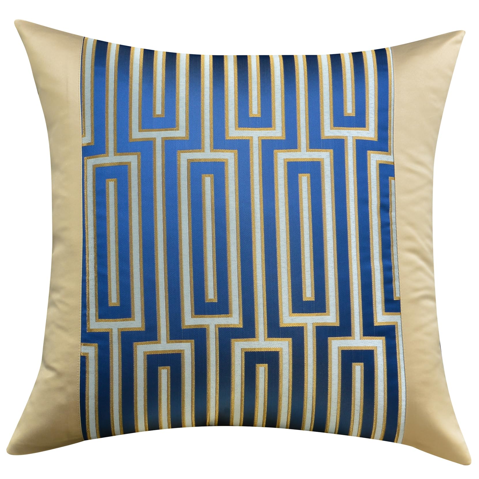 Chinese Style Bed Runner Scarf, Color Woven Jacquard Bedspreads Luxury Bedding Cover Decor for Hotel Wedding Room, Khaki Gold, 50 * 240cm for 1.8m Bed