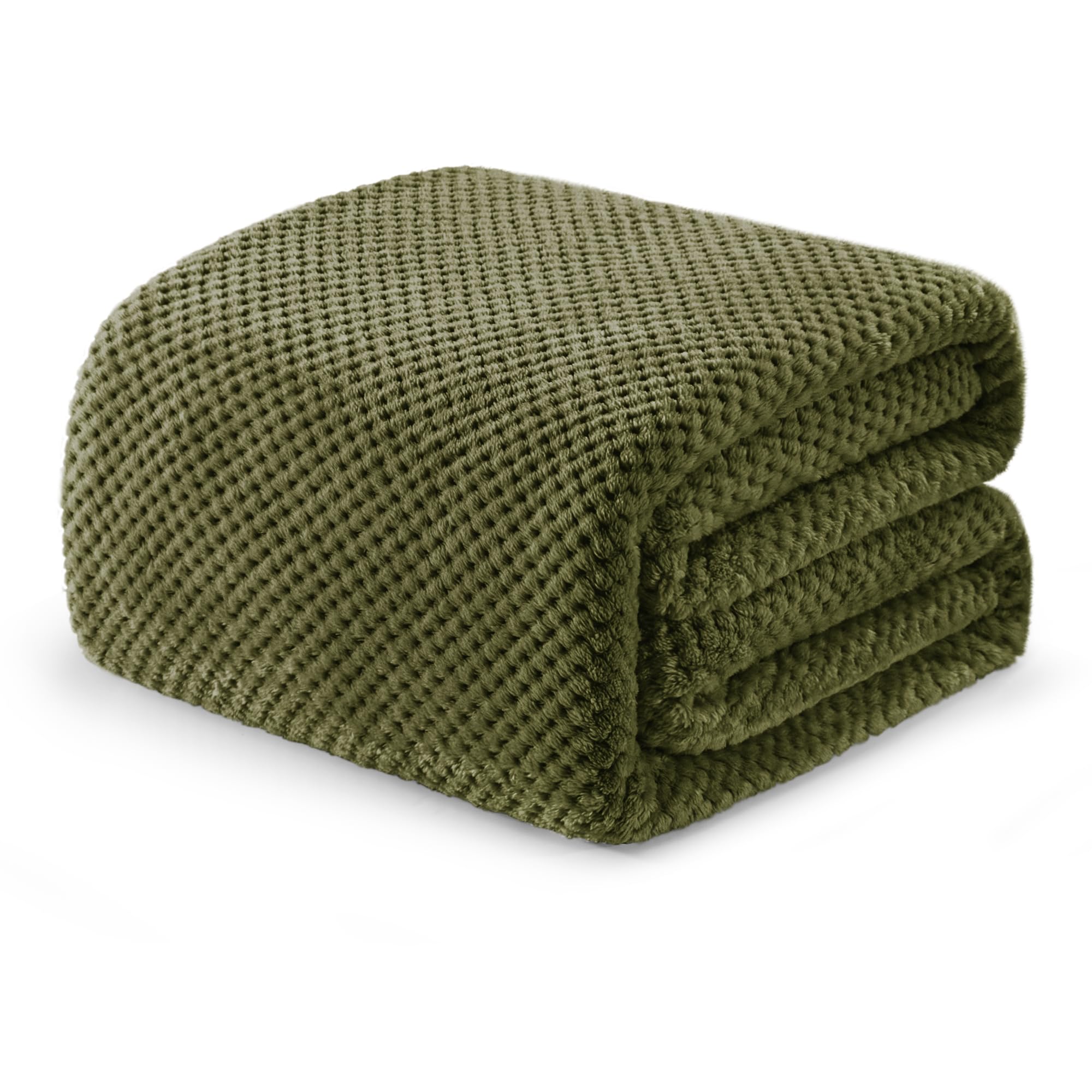 Exclusivo Mezcla Fleece Throw Blanket Extra Large, Super Soft and Warm Blankets for Couch, Sofa and Bed Waffle Textured, Cozy, Fuzzy and Lightweight (Slate Blue, 50x70 Inches)