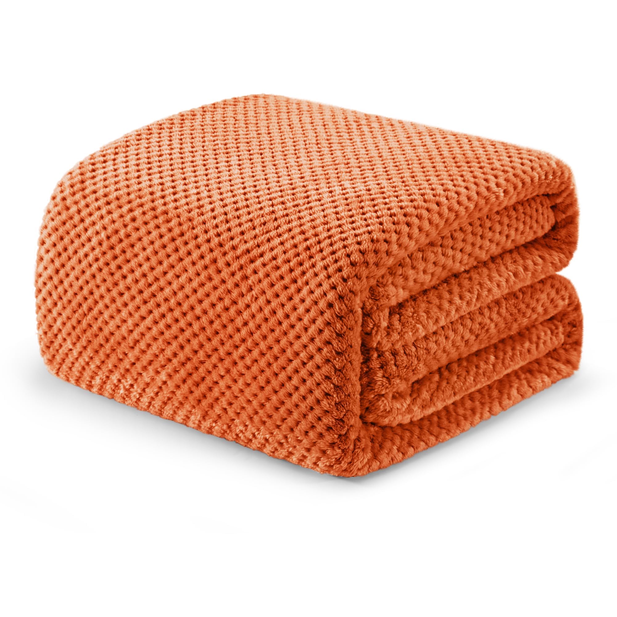 Exclusivo Mezcla Fleece Throw Blanket Extra Large, Super Soft and Warm Blankets for Couch, Sofa and Bed Waffle Textured, Cozy, Fuzzy and Lightweight (Slate Blue, 50x70 Inches)
