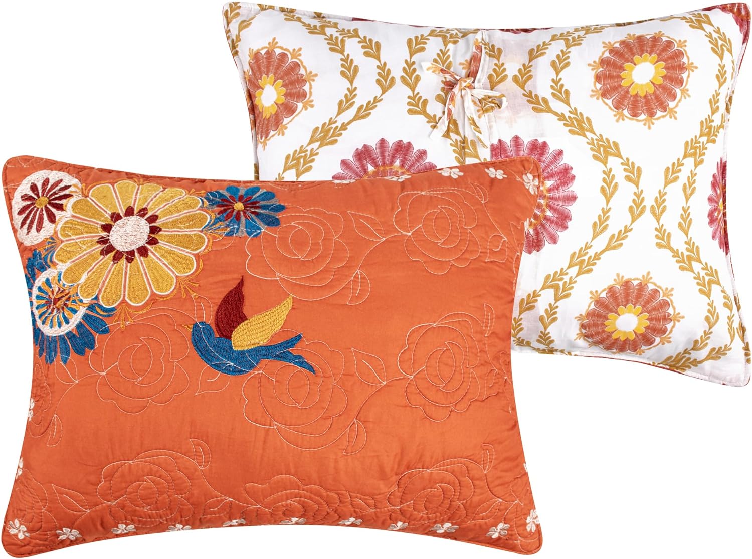 Barefoot Bungalow Topanga Pillow Sham, Standard, Orange