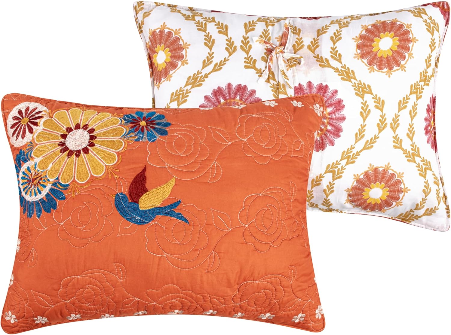 Barefoot Bungalow Topanga Pillow Sham, King, Orange