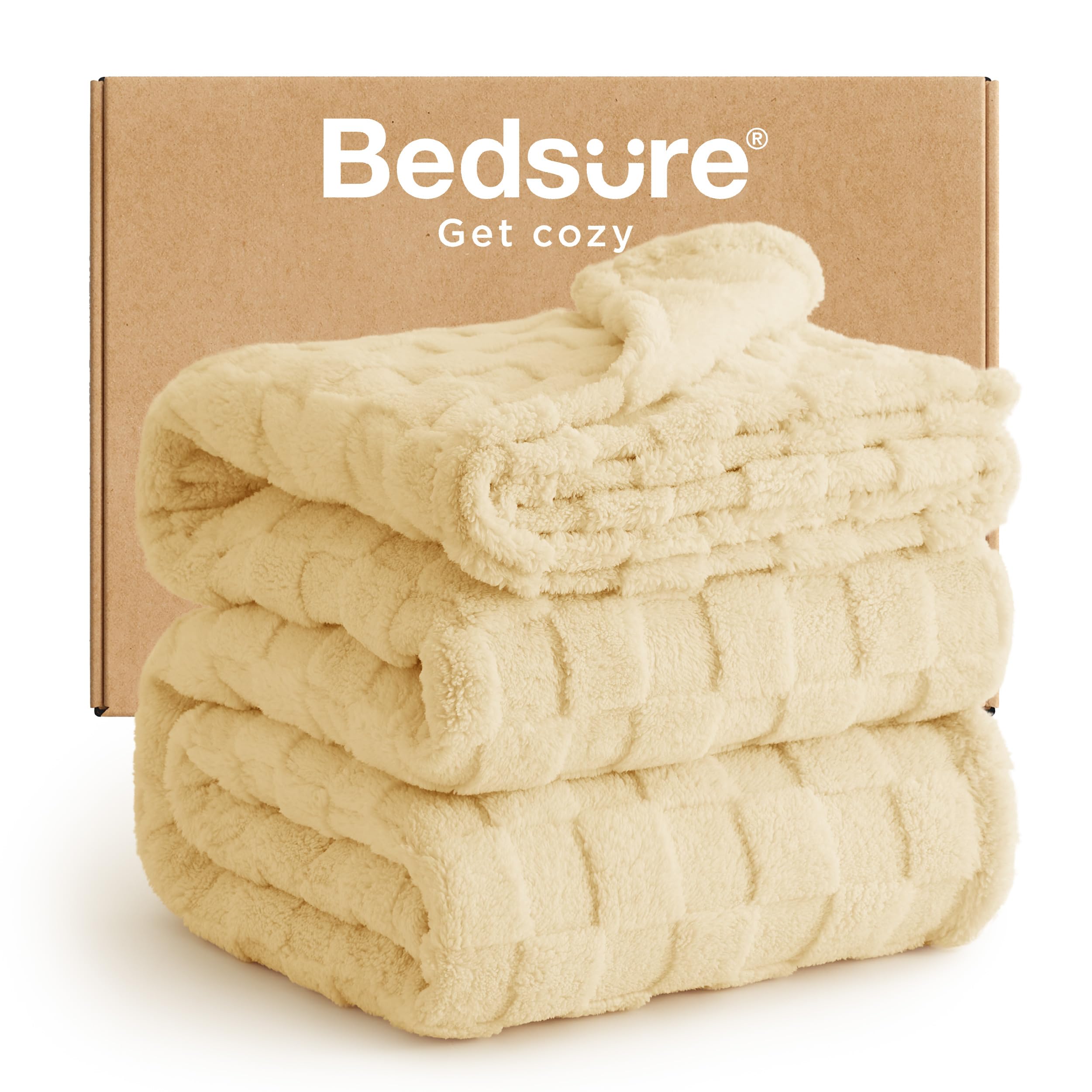 Bedsure GentleSoft Sage Green Throw Blanket for Couch - Checkered Cute Fleece Blankets, Soft Cozy Summer Throw for Bedroom Home Decor Gifts for Mom Girls, Green, 50x60 Inches