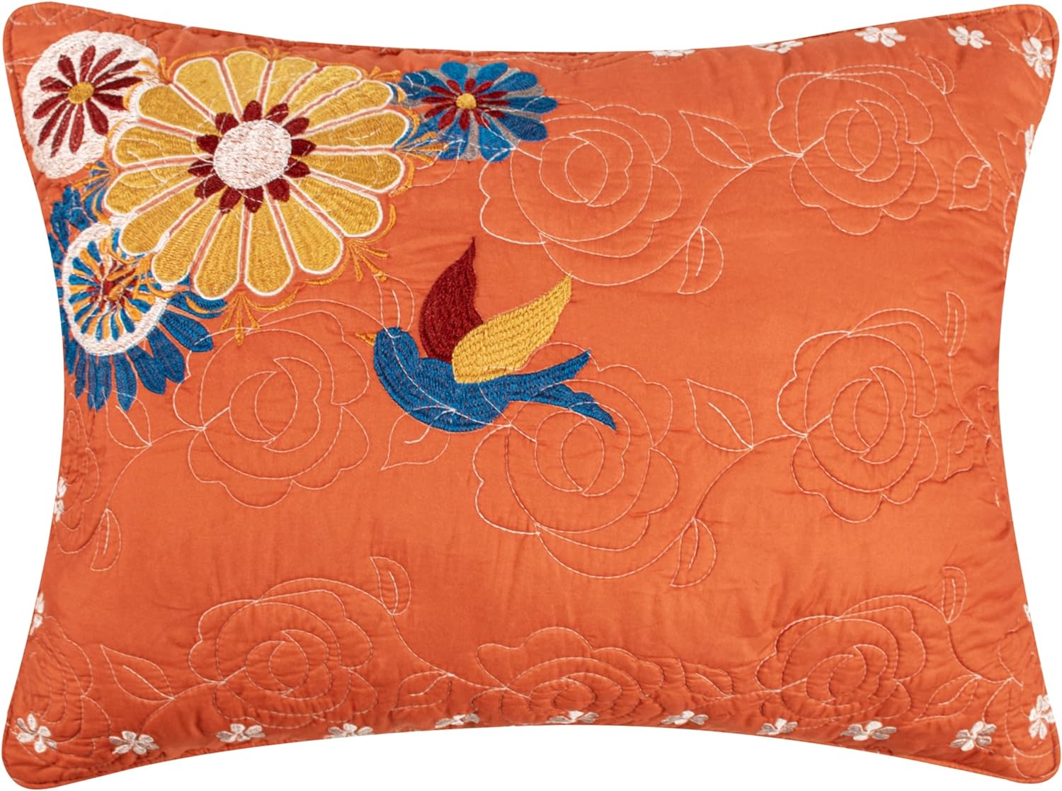 Barefoot Bungalow Topanga Pillow Sham, King, Orange