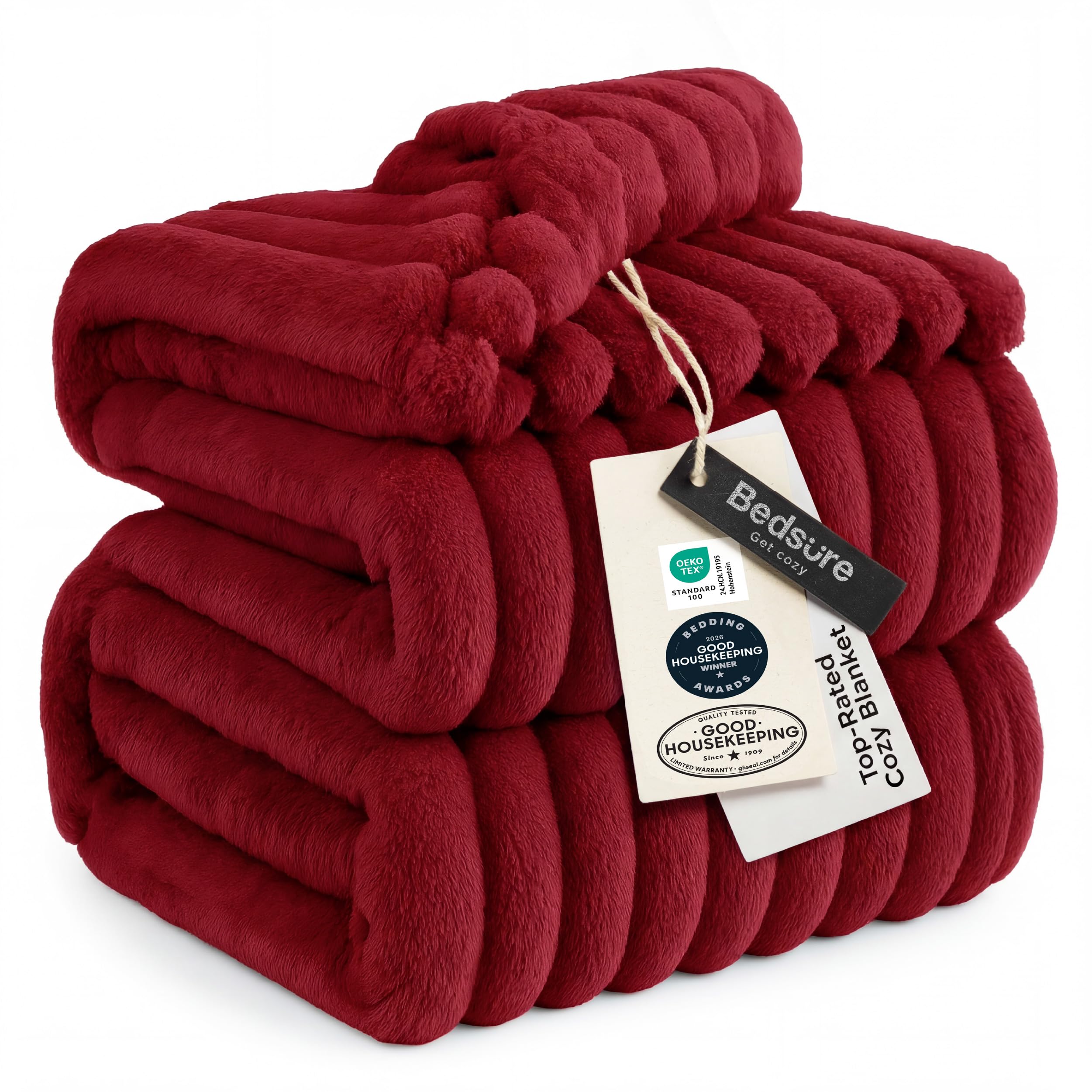 Bedsure GentleSoft King Size Blanket for Bed - Cozy Soft Blankets for Women, Cute Large Bedding Fleece Throws for Girls, Off White, 108x90 Inches